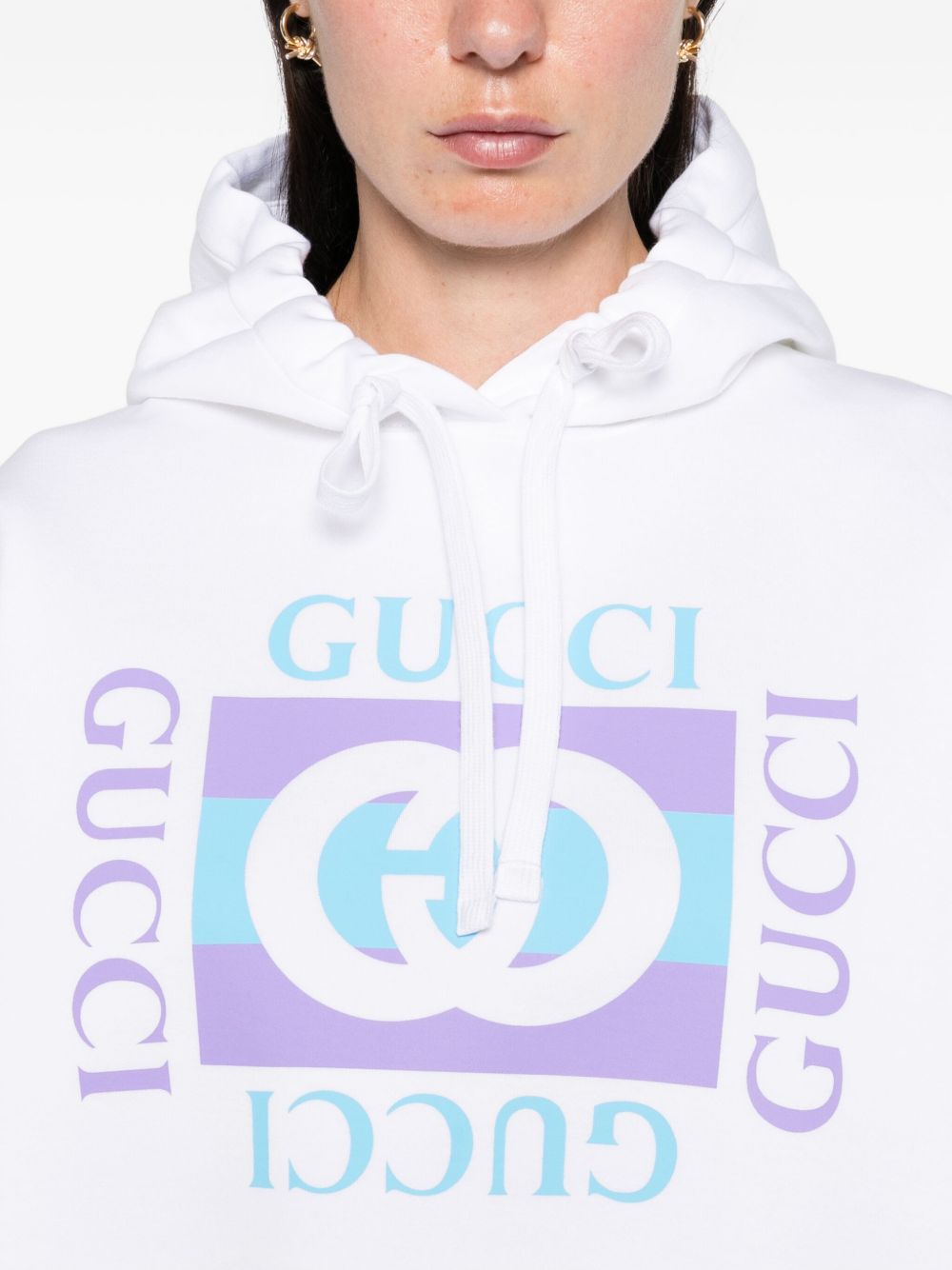 GUCCI Logo Cotton Hoodie for Women