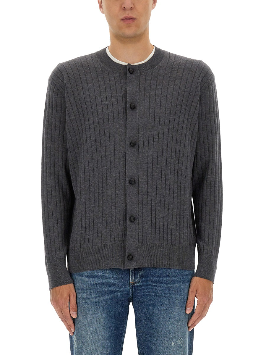 BOTTEGA VENETA Ribbed Wool Cardigan - Size L