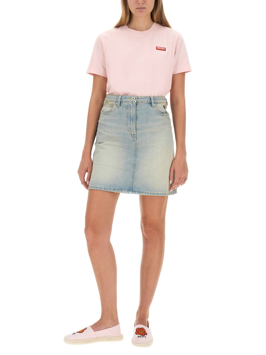 KENZO Regular Fit Denim Skirt - Size 27