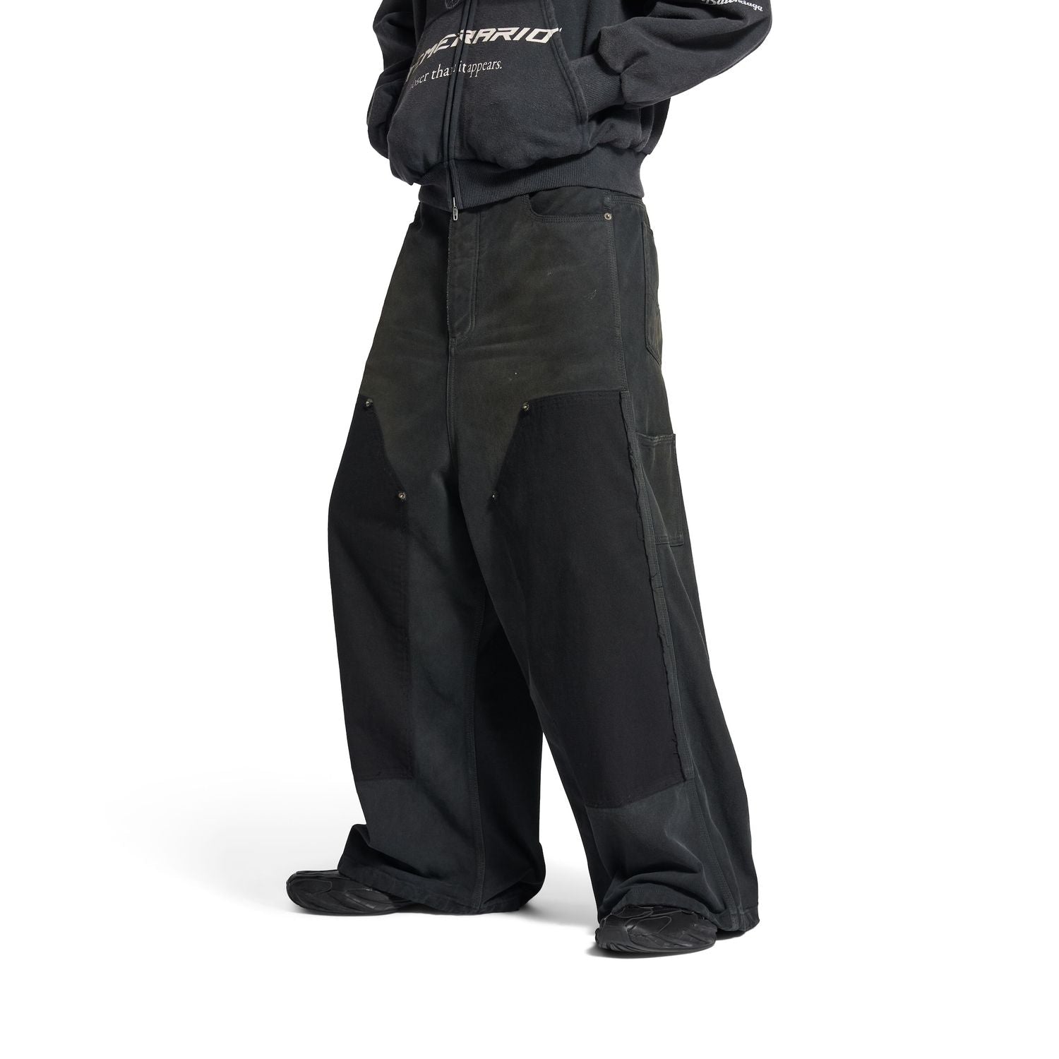 BALENCIAGA Ripped Off Baggy Pants for Men