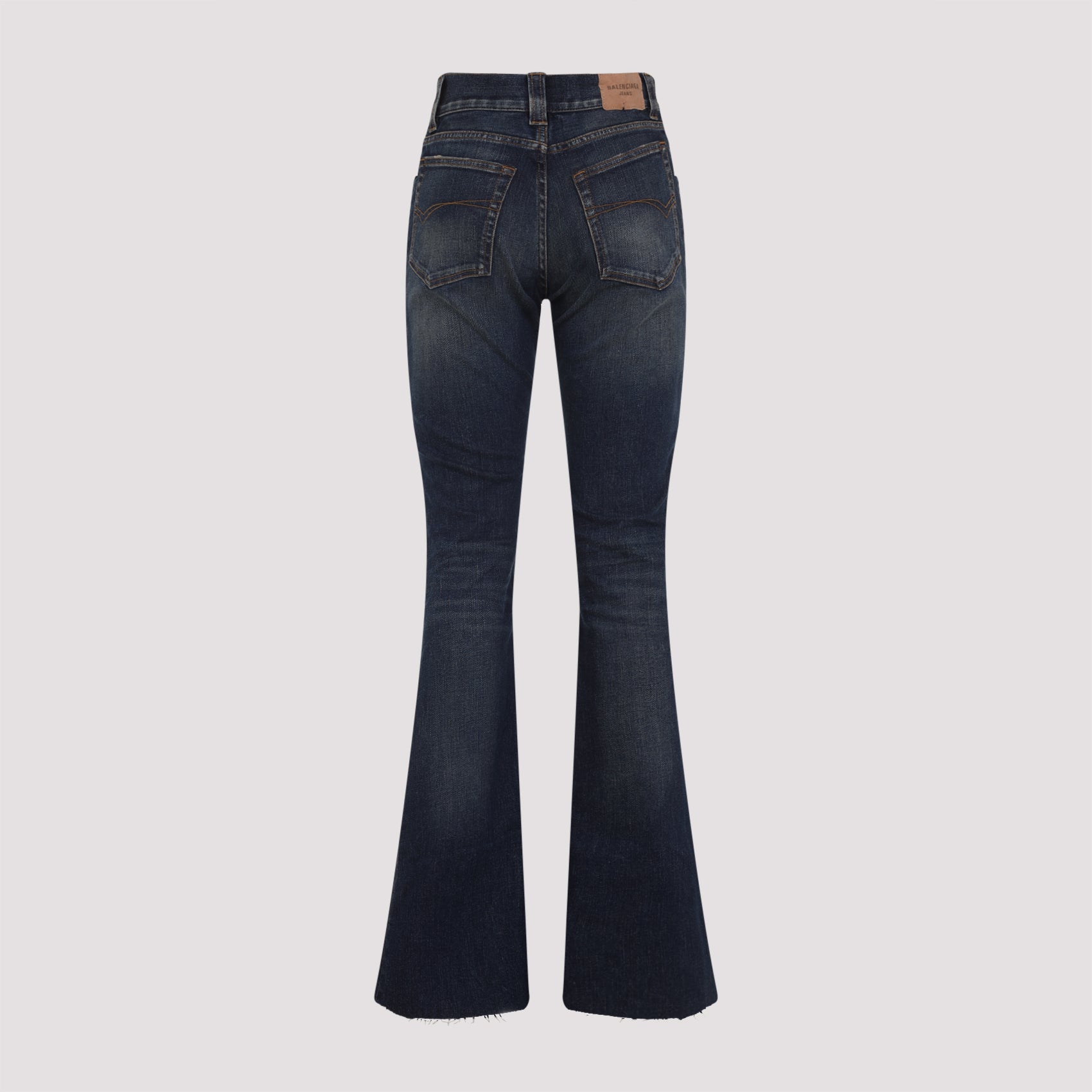 BALENCIAGA Cotton-Blend High-Waisted Women's Jeans