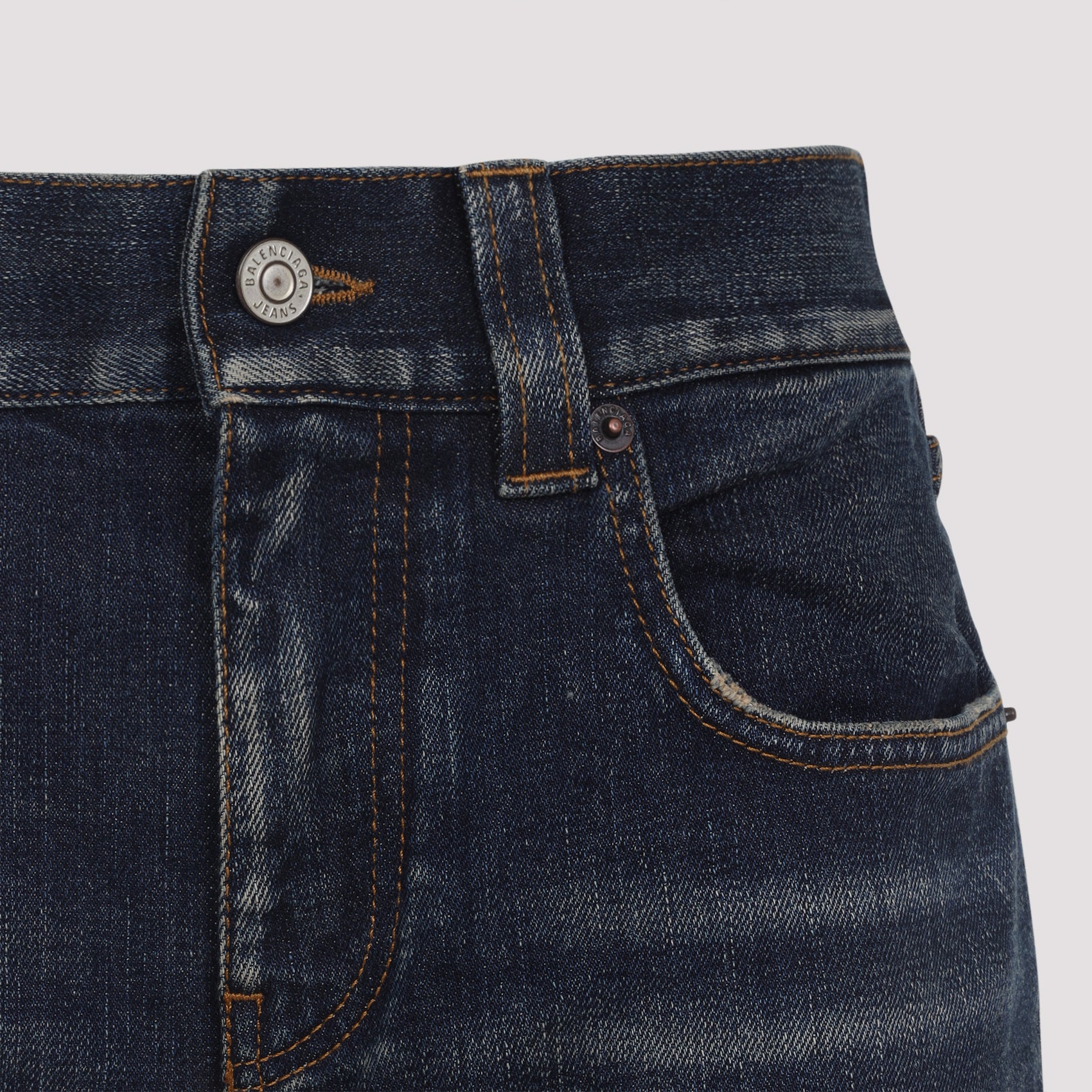 BALENCIAGA Cotton-Blend High-Waisted Women's Jeans