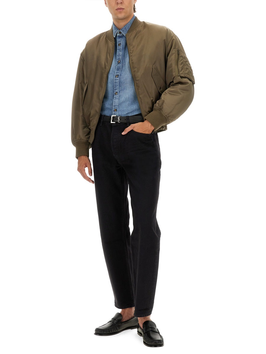 SAINT LAURENT Waterrepellent Bomber Jacket - Size 48