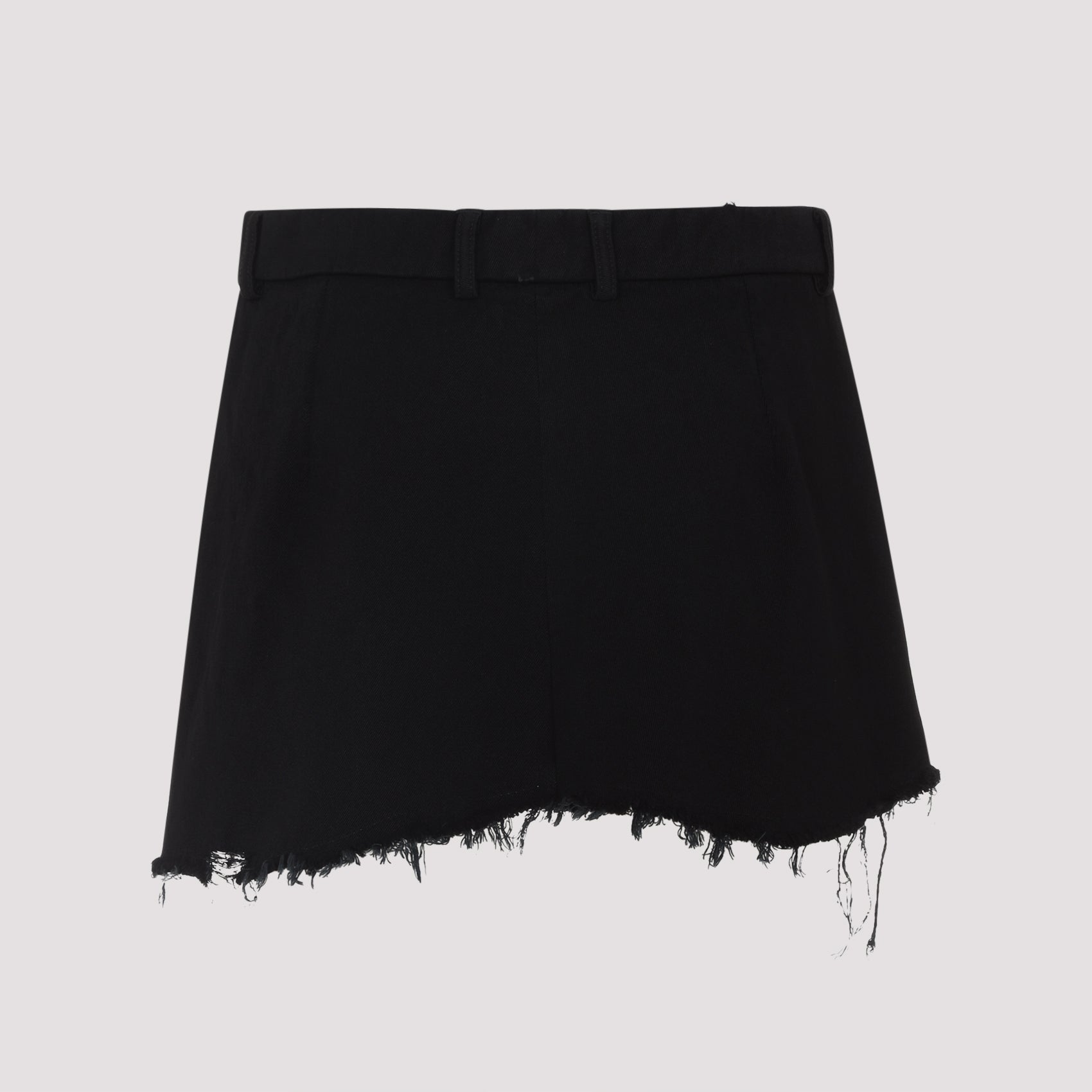 BALENCIAGA Distressed Wool Mini Skirt
