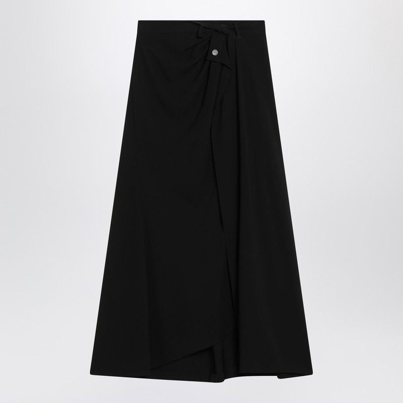 BALENCIAGA Draped Mini Skirt with Twisted Design and Side Zip