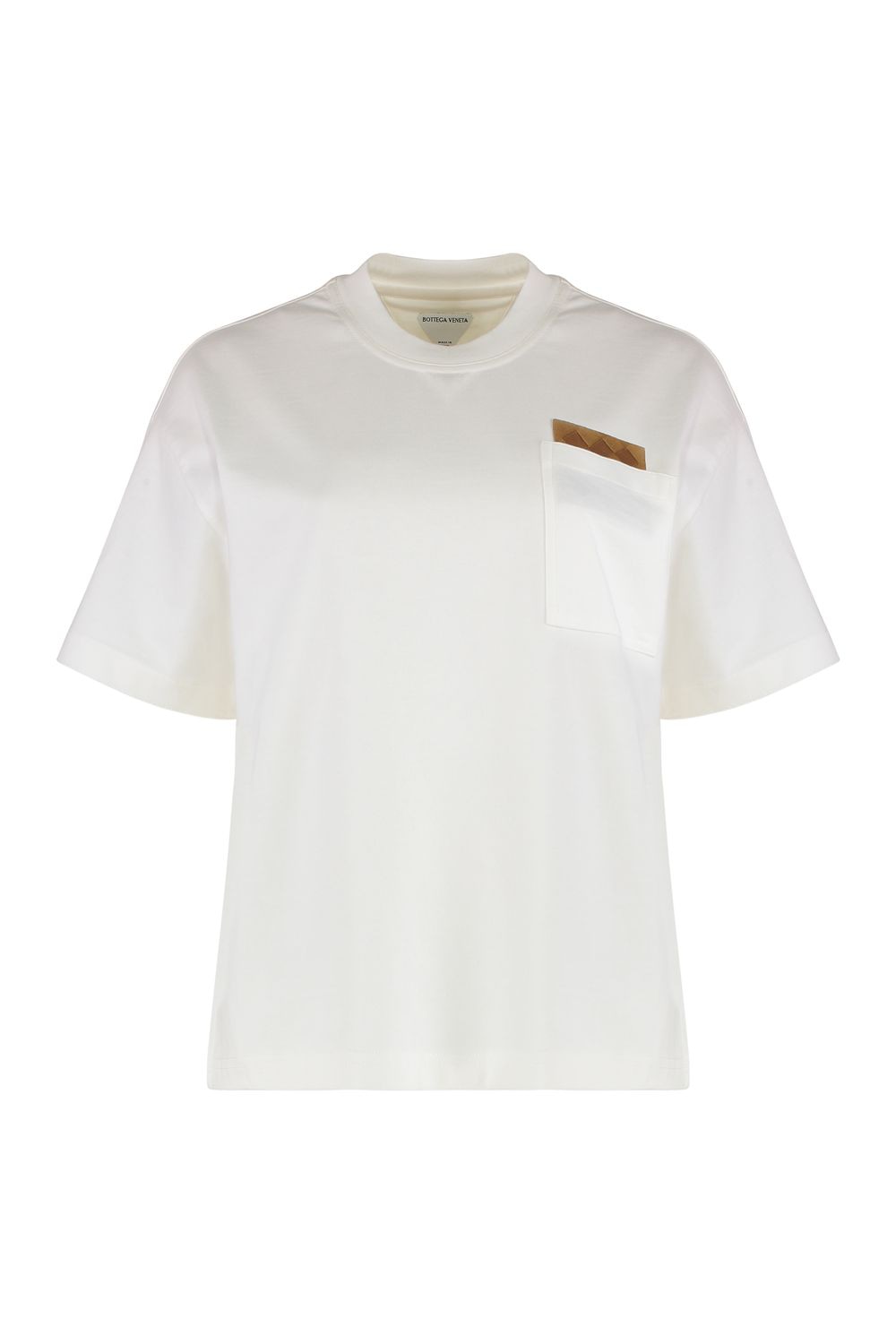 BOTTEGA VENETA Cotton Crew-Neck T-Shirt with Front Pocket