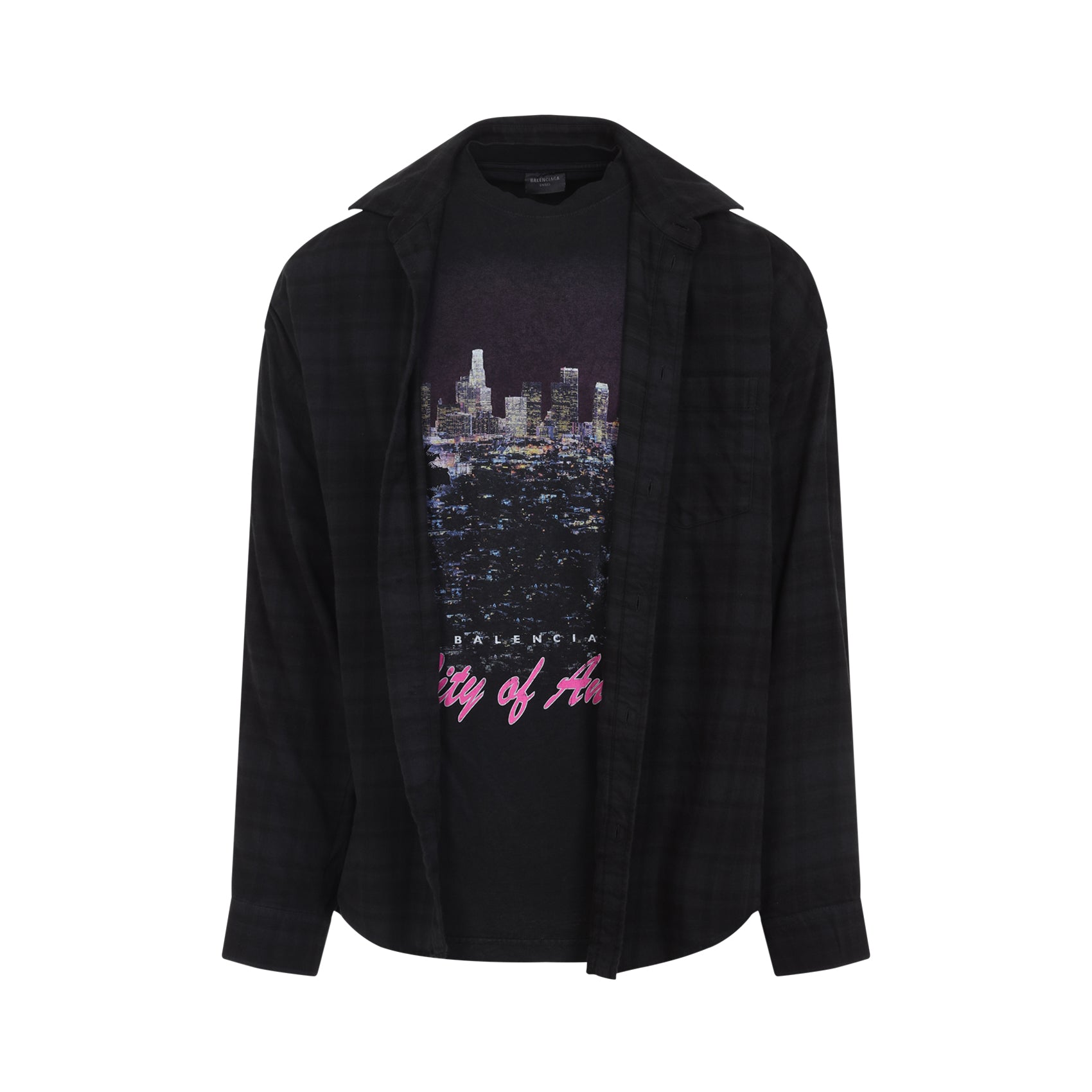 BALENCIAGA Layered Cotton Shirt for Men - FW25 Collection
