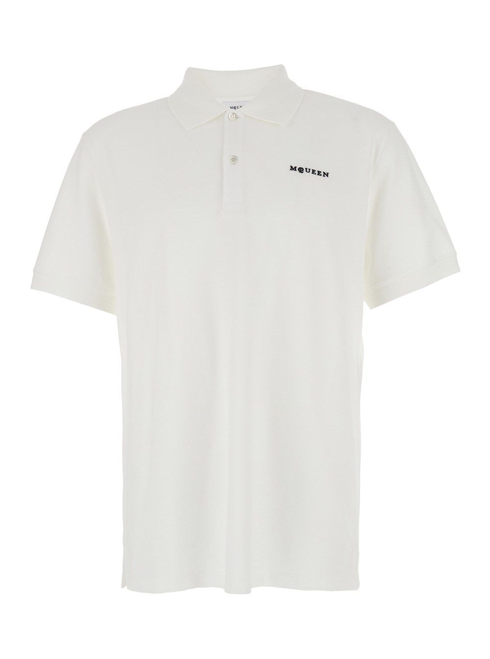 ALEXANDER MCQUEEN Mini Logo Embroidered Polo for Men
