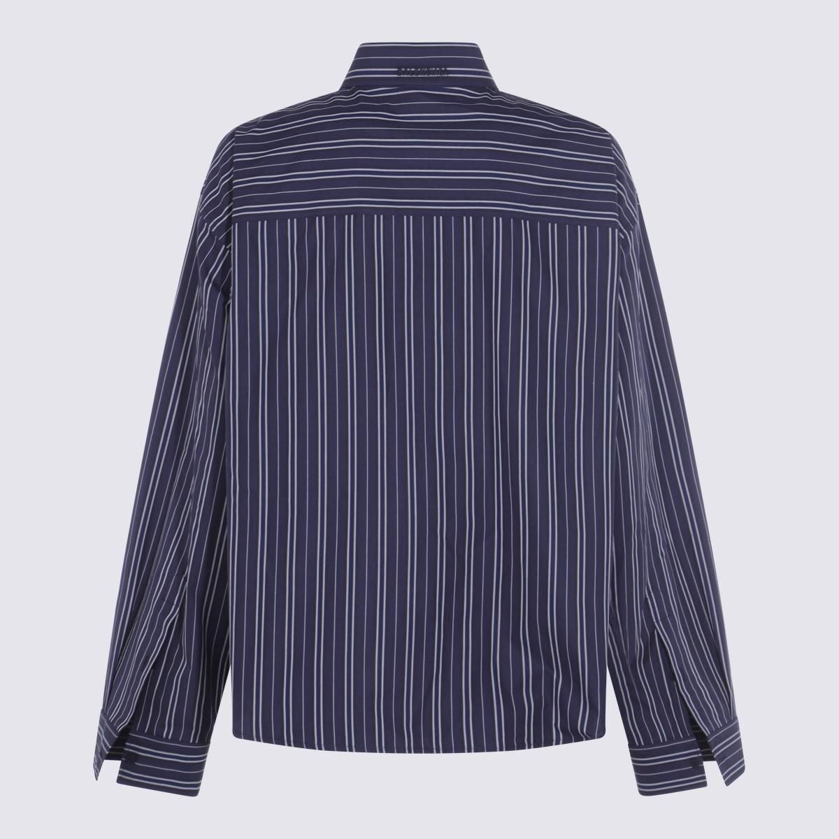 BALENCIAGA Striped Cotton Shirt with Asymmetrical Hem for Women
