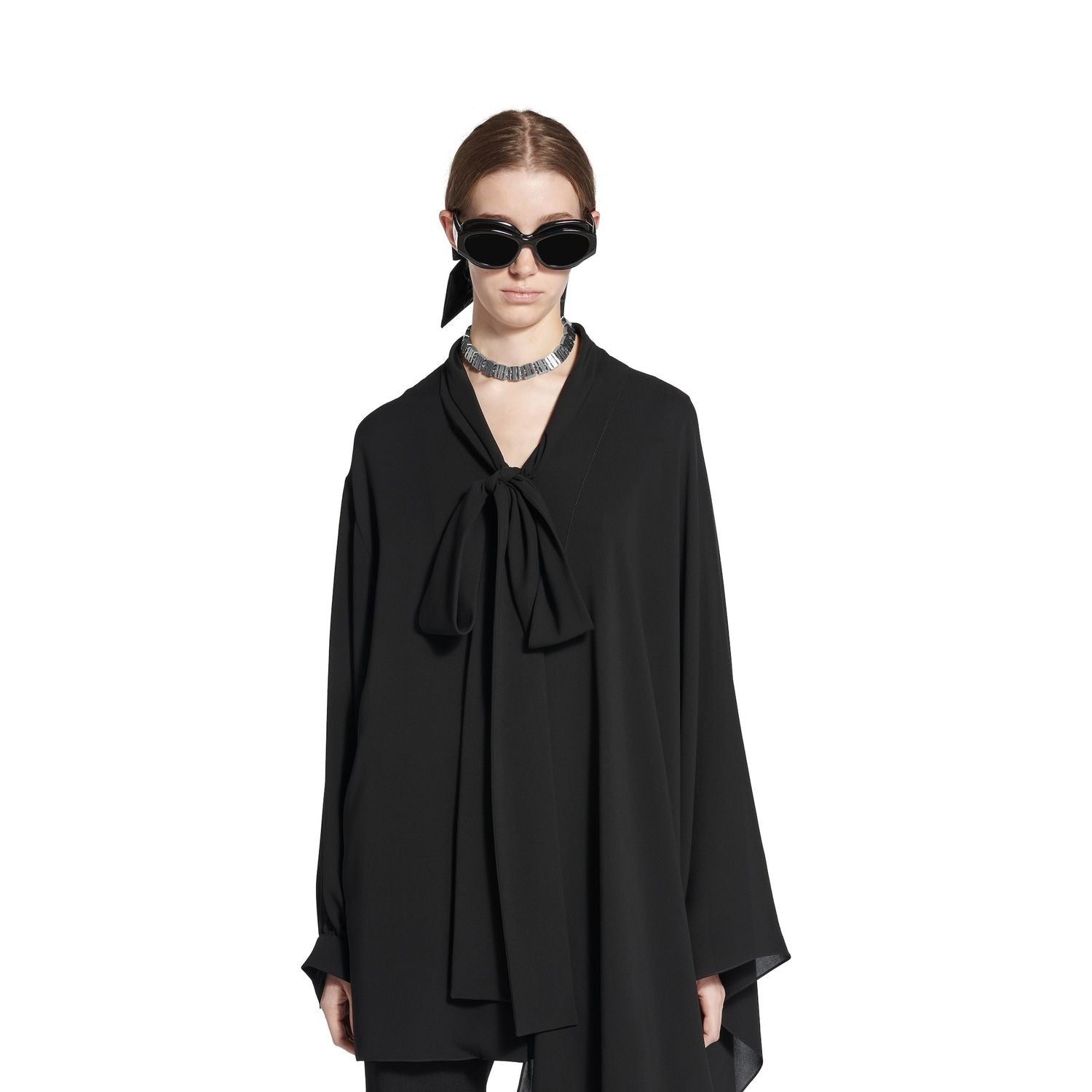 BALENCIAGA Scarf Blouse for Women - FW25 Edition