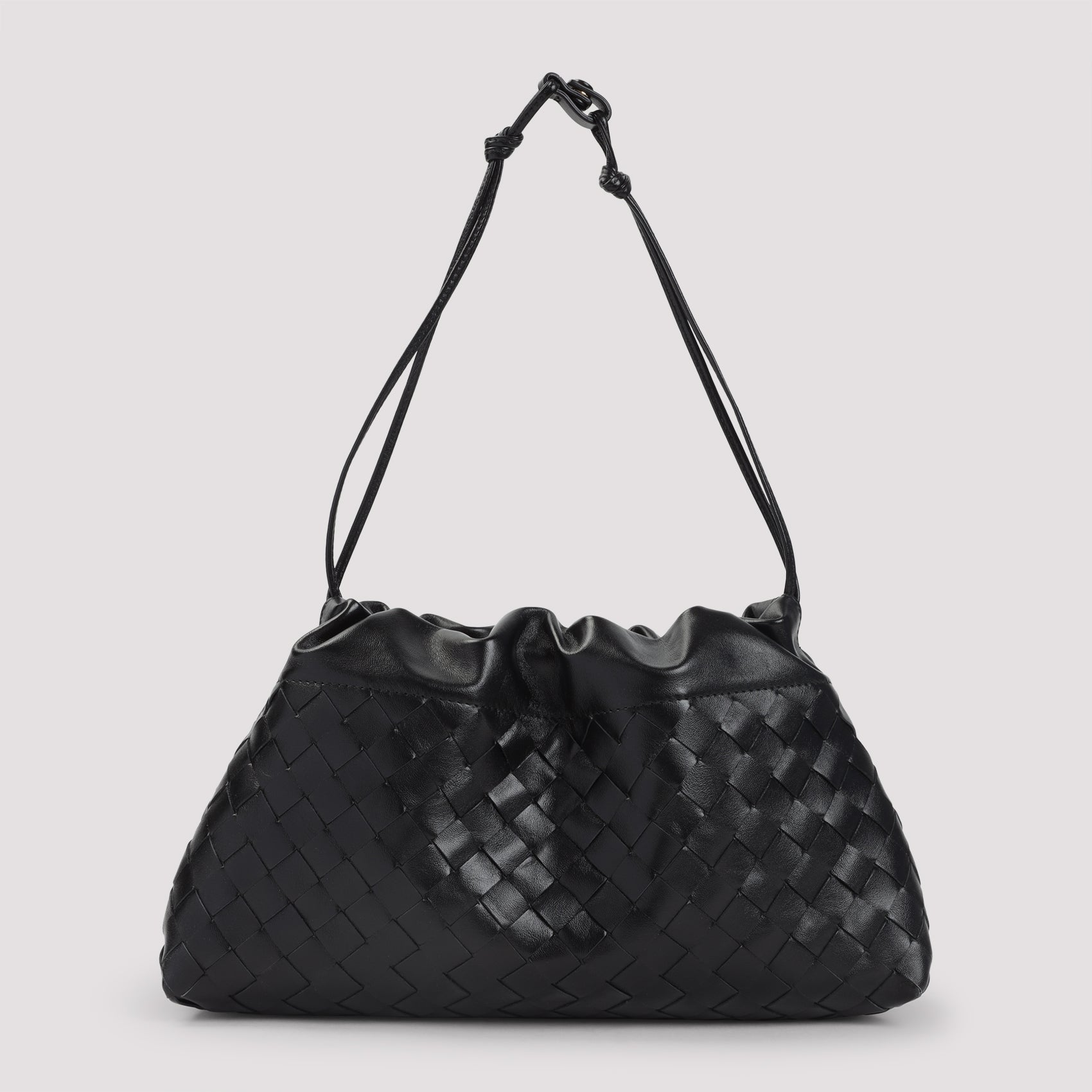 BOTTEGA VENETA Mini Intrecciato Handbag with Gold Chain