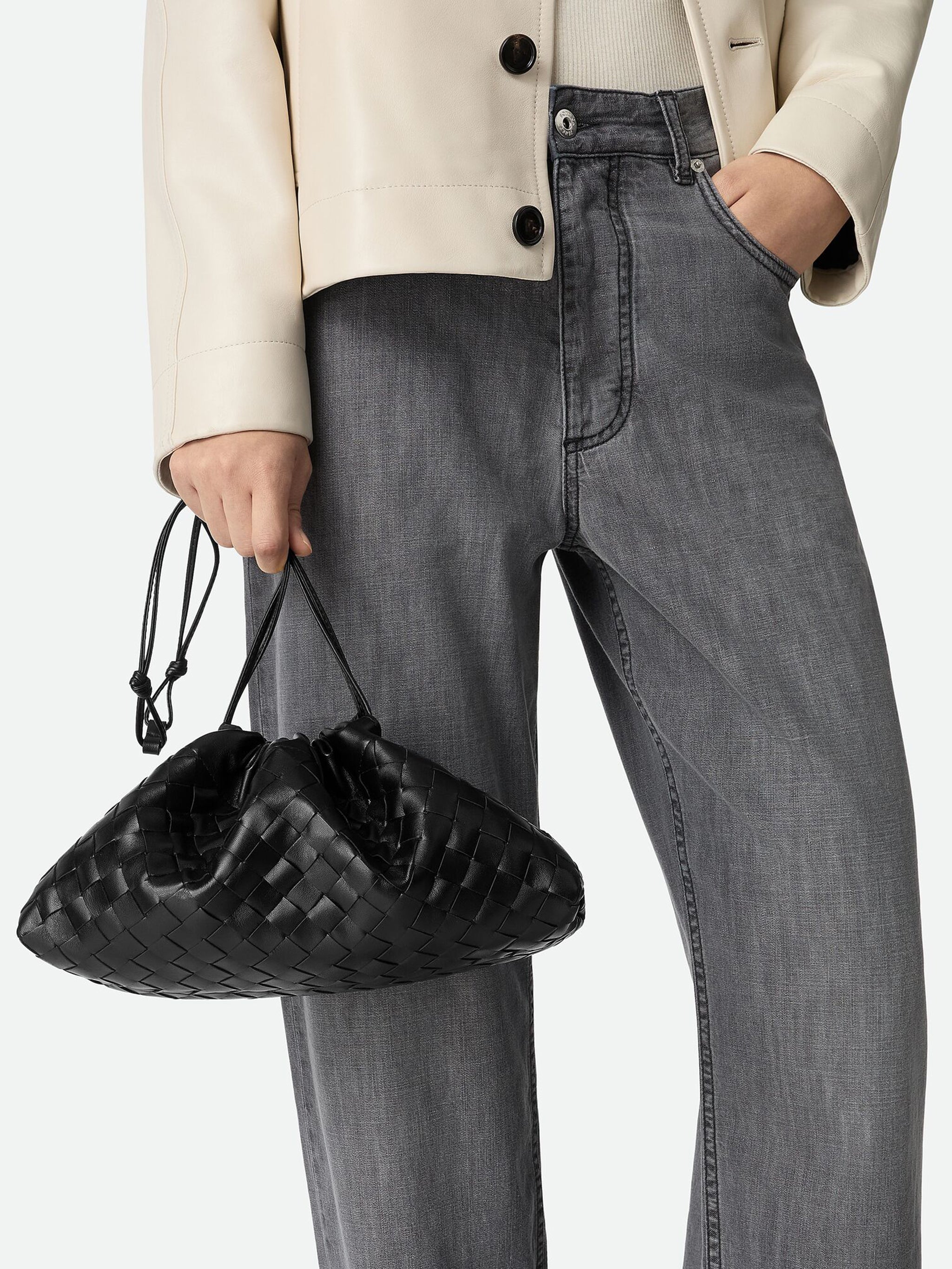 BOTTEGA VENETA Mini Intrecciato Motif Leather Dustbag