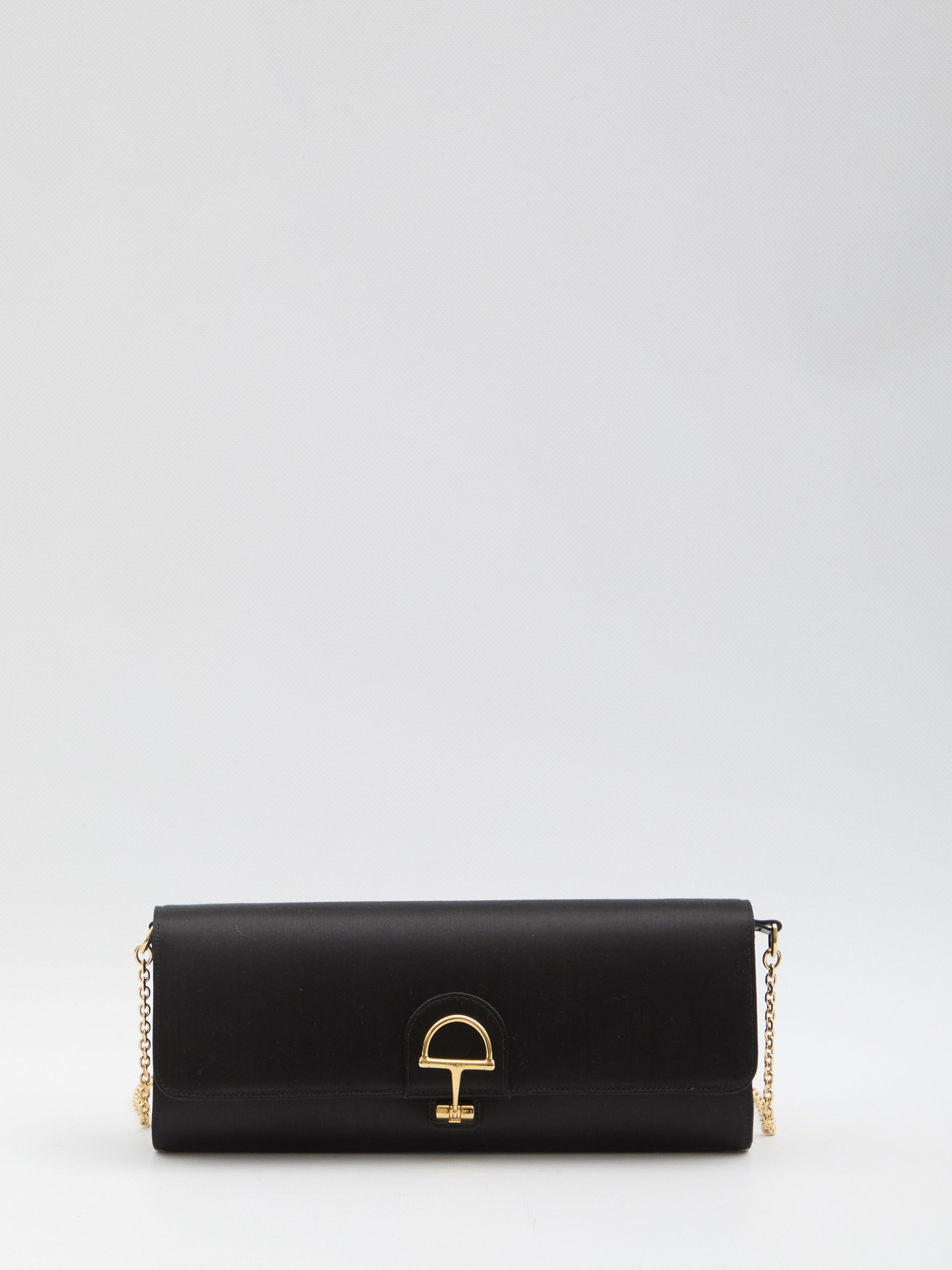 GUCCI Mini Silk Satin Clutch with Removable Chain Strap - FW25