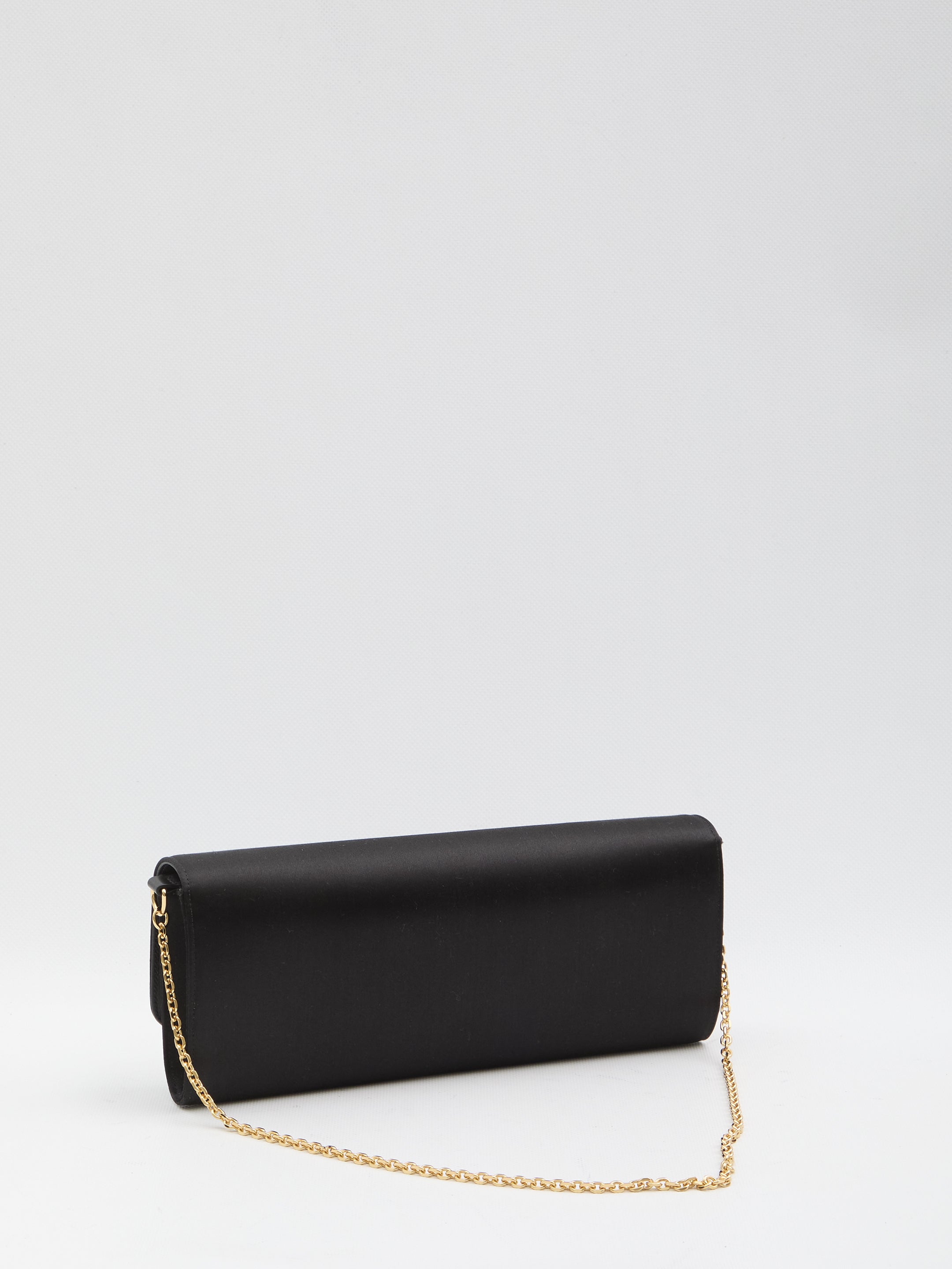 GUCCI Mini Silk Satin Clutch with Removable Chain Strap - FW25