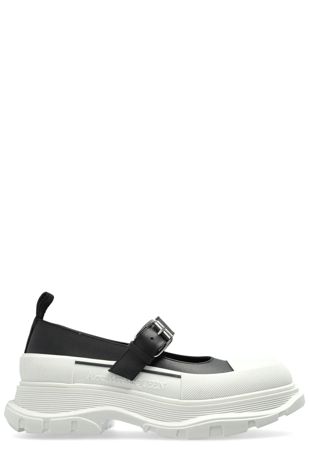 ALEXANDER MCQUEEN Women’s Two-Tone Leather and Rubber Ballerinas