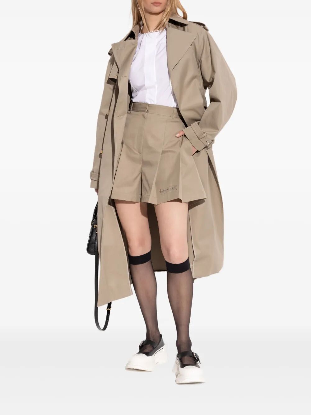 ALEXANDER MCQUEEN Double-Breasted Trench Jacket