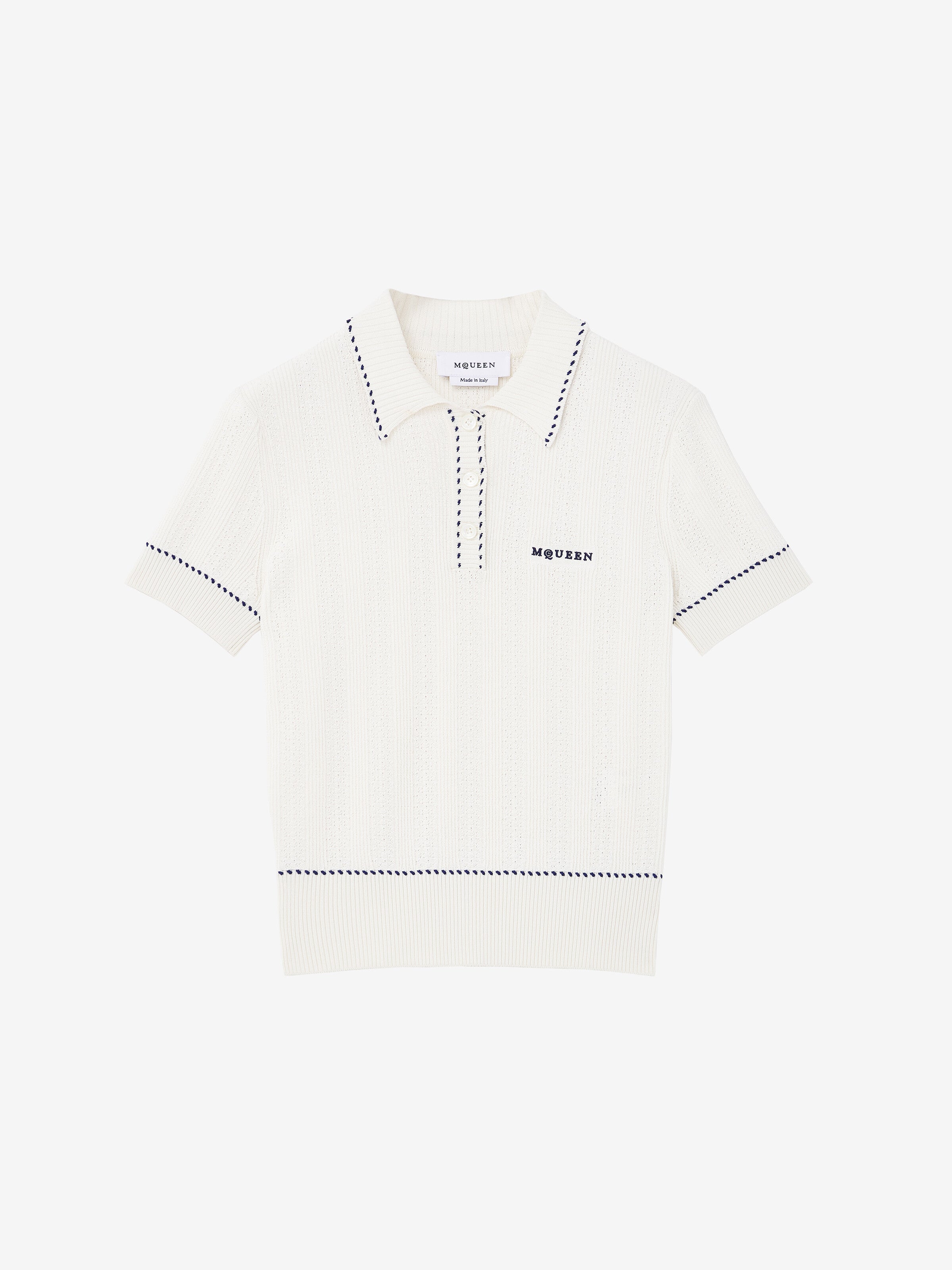 ALEXANDER MCQUEEN Textured Polo Shirt - Women's Size S