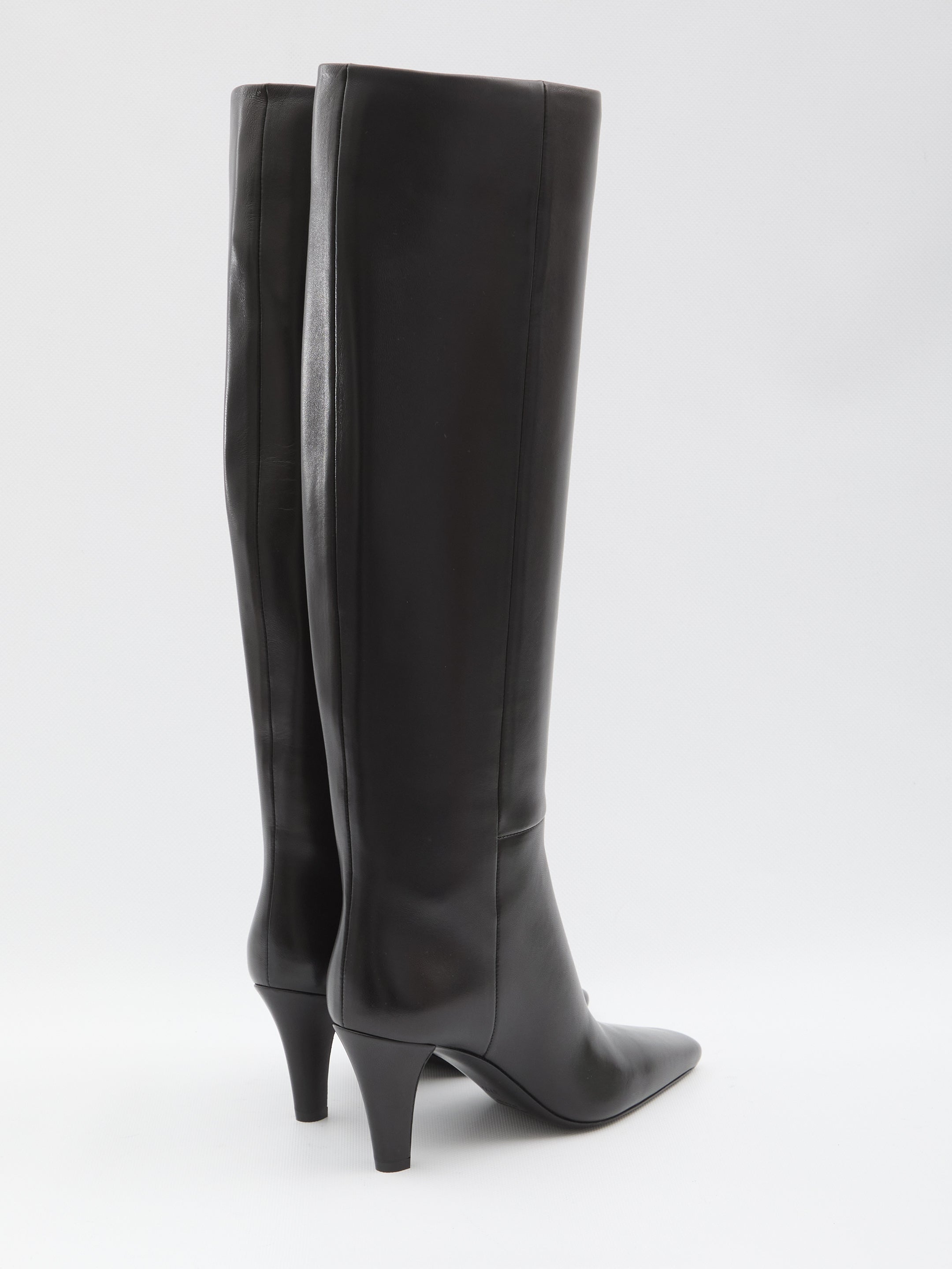 SAINT LAURENT Above-the-Knee Women's Boots with Squared Toe