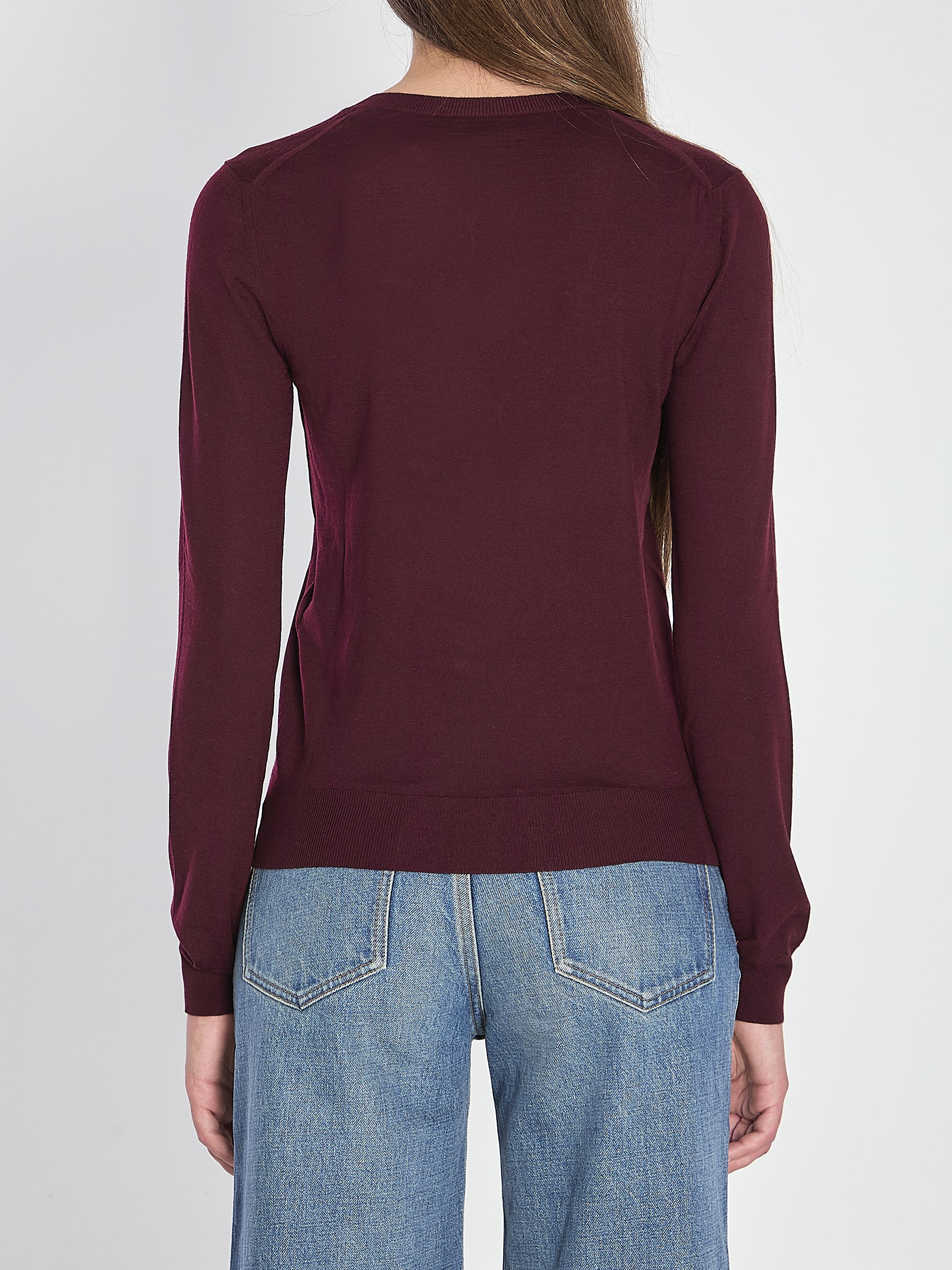 SAINT LAURENT Deep V-Neckline Pullover - Oversized Fit