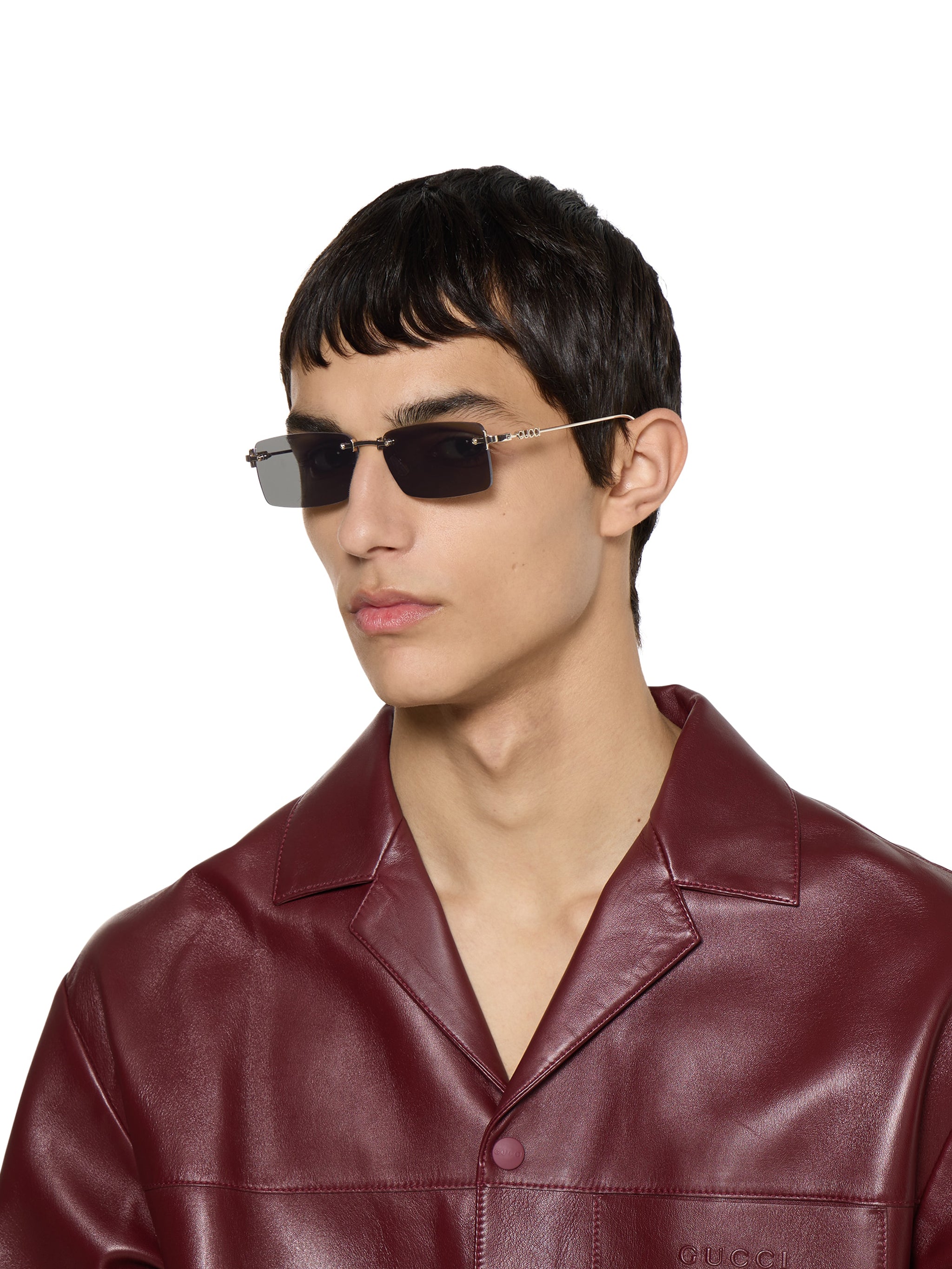 GUCCI Rectangular Frame Sunglasses - 14CM Temple Length