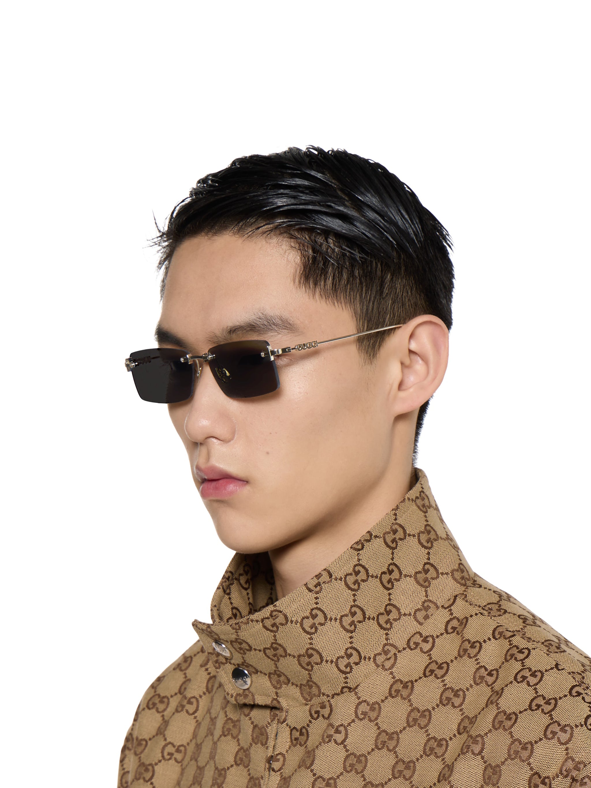 GUCCI Rectangular Frame Sunglasses - 14CM Temple Length