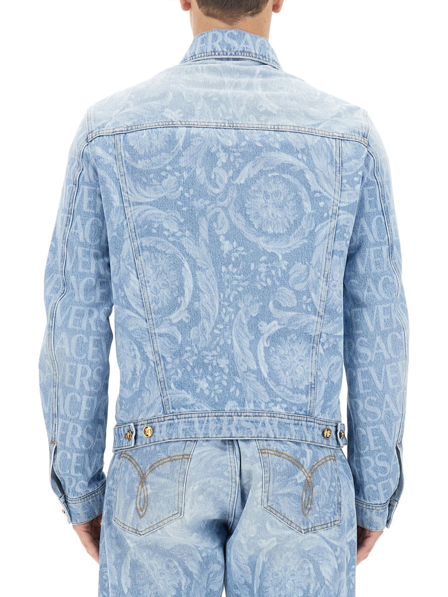 VERSACE Men's Regular Fit Denim Blouson Jacket Size 48
