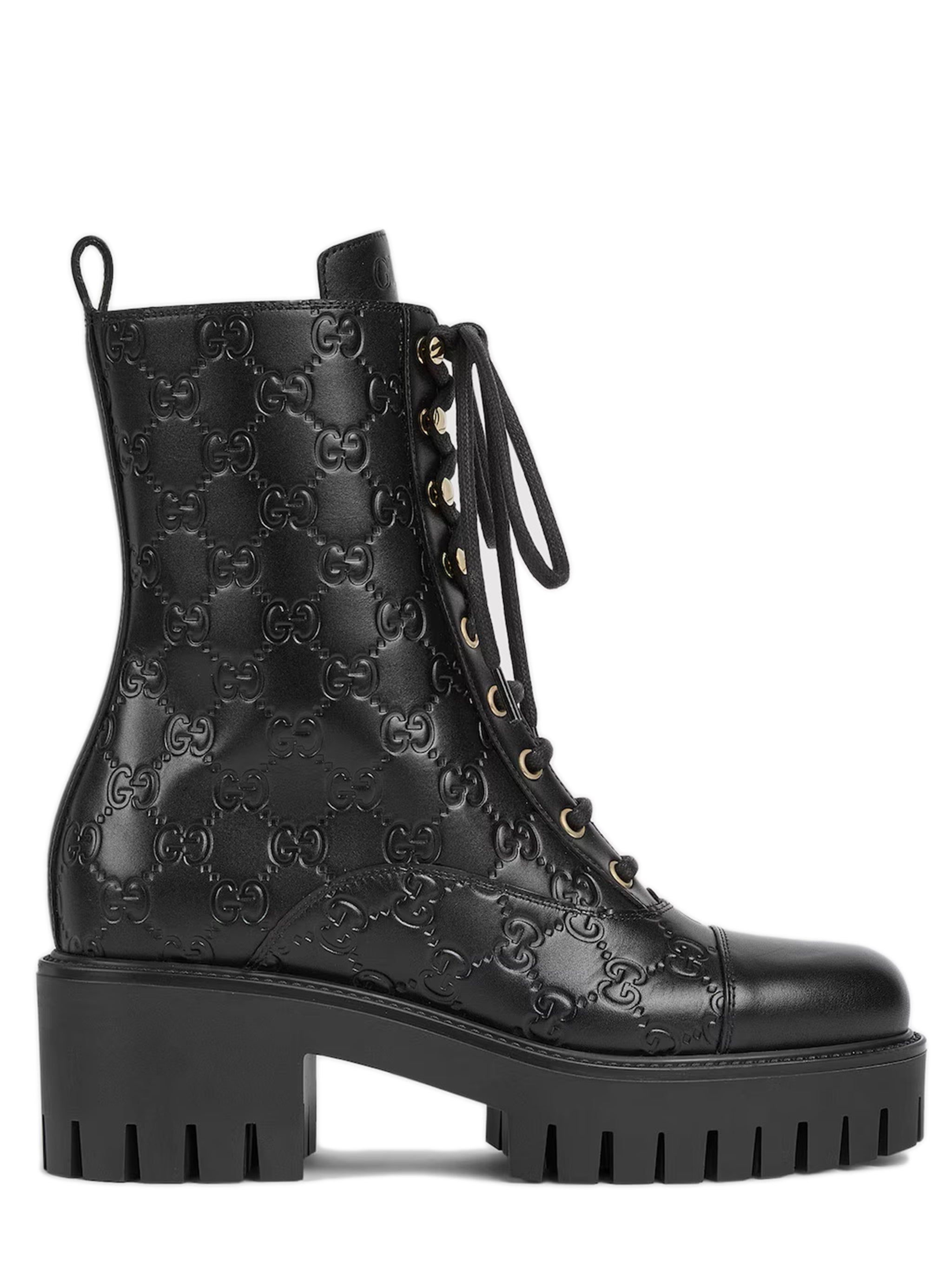 GUCCI Ankle Boot with GG - 35MM Front, 60MM Back