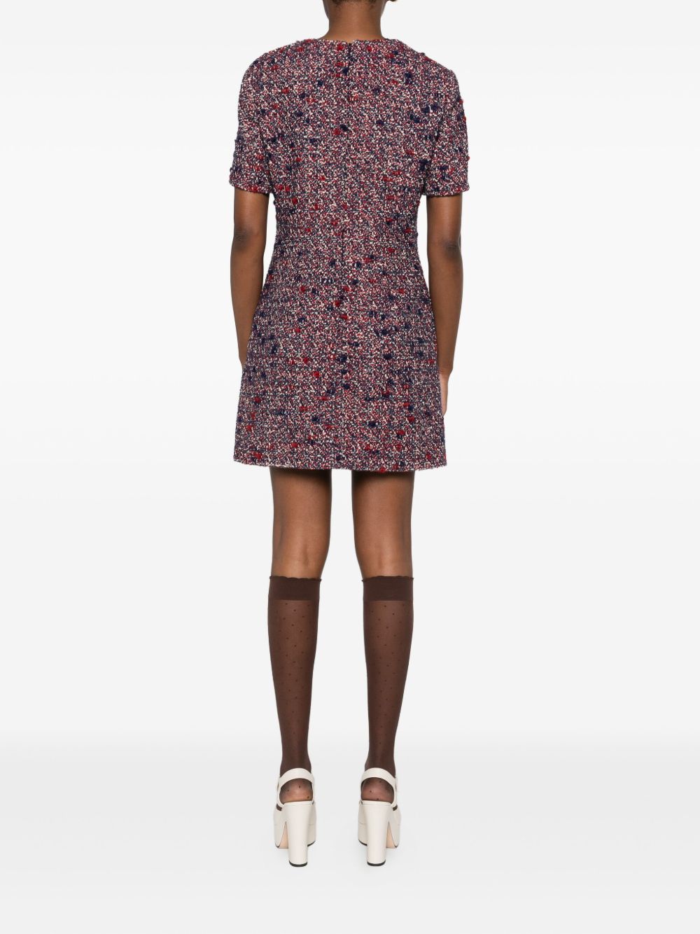 GUCCI Short-Sleeved Tweed Dress