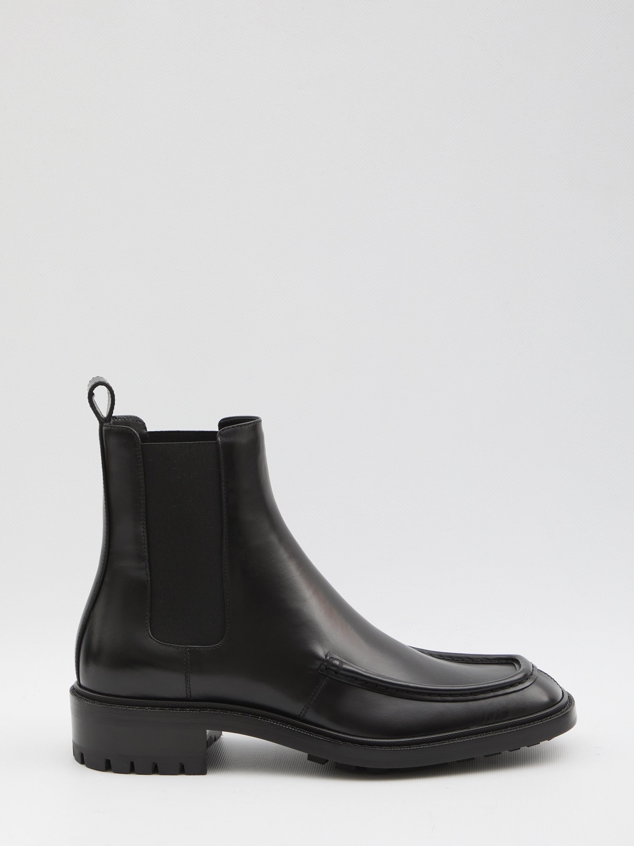 SAINT LAURENT Men's Chelsea Boots with Square Moc Toe - Heel Height 2.5 cm