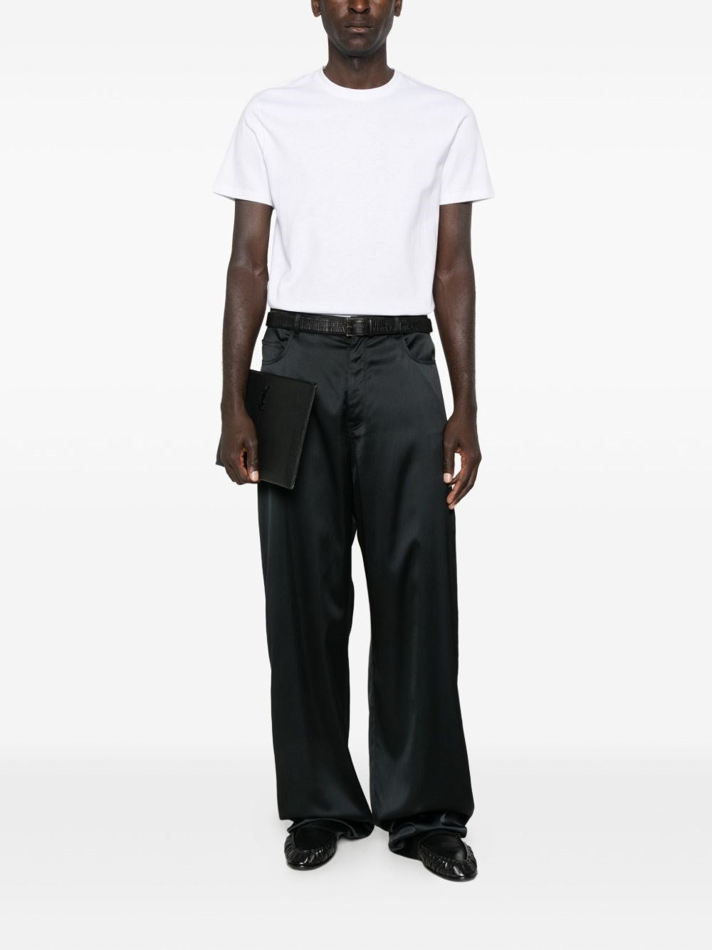 SAINT LAURENT Classic Crewneck T-Shirt for Men - FW25 Collection