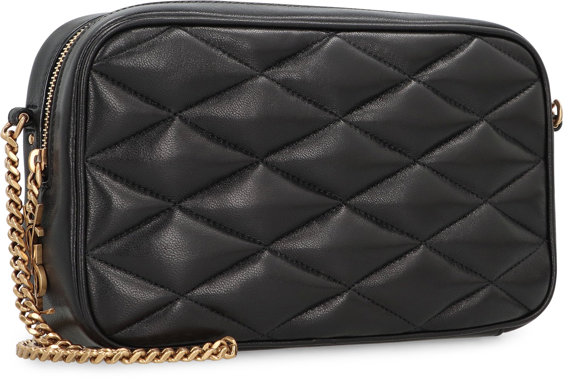 SAINT LAURENT Quilted Leather Camera Mini Handbag