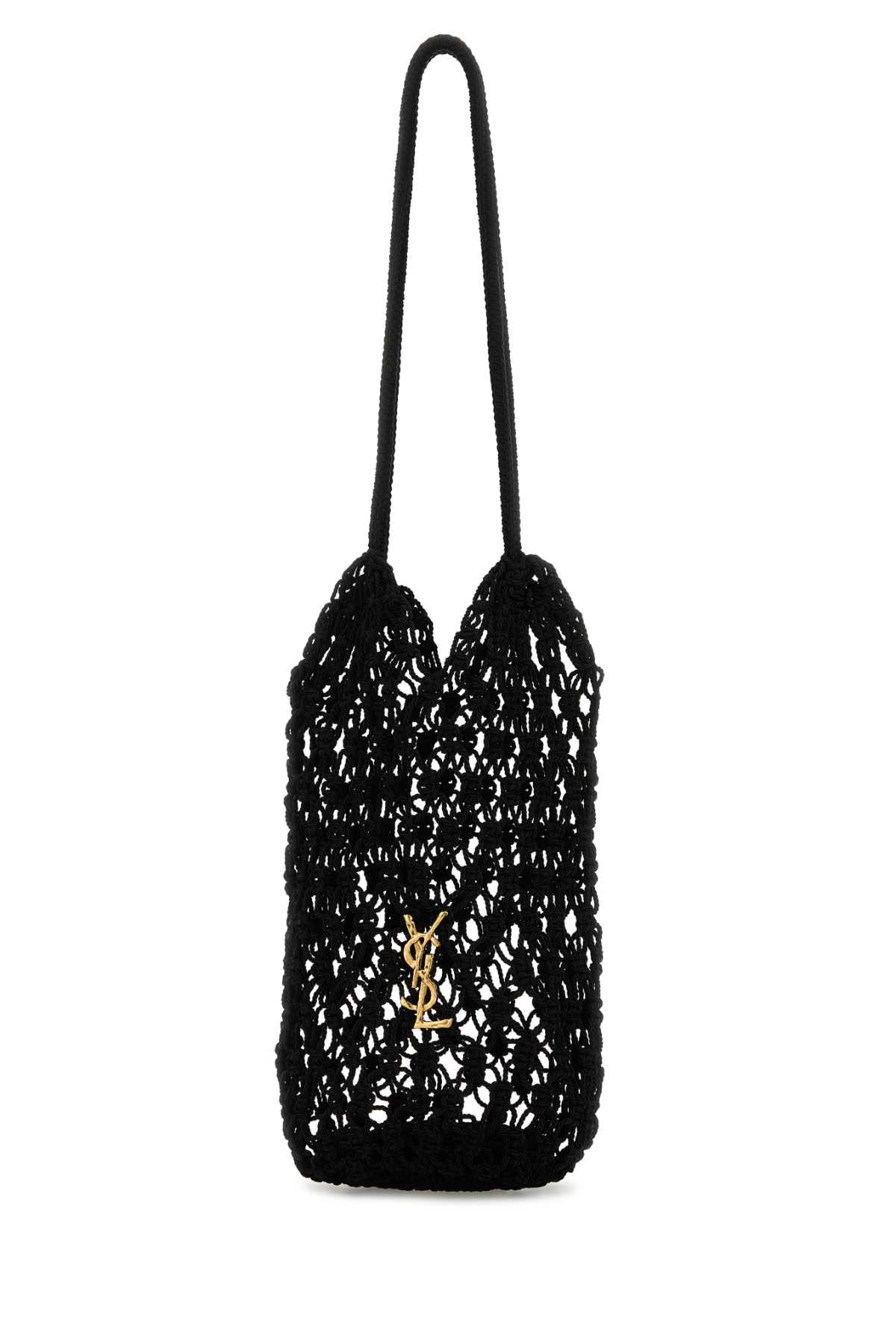 SAINT LAURENT Large Mesh Bucket Handbag