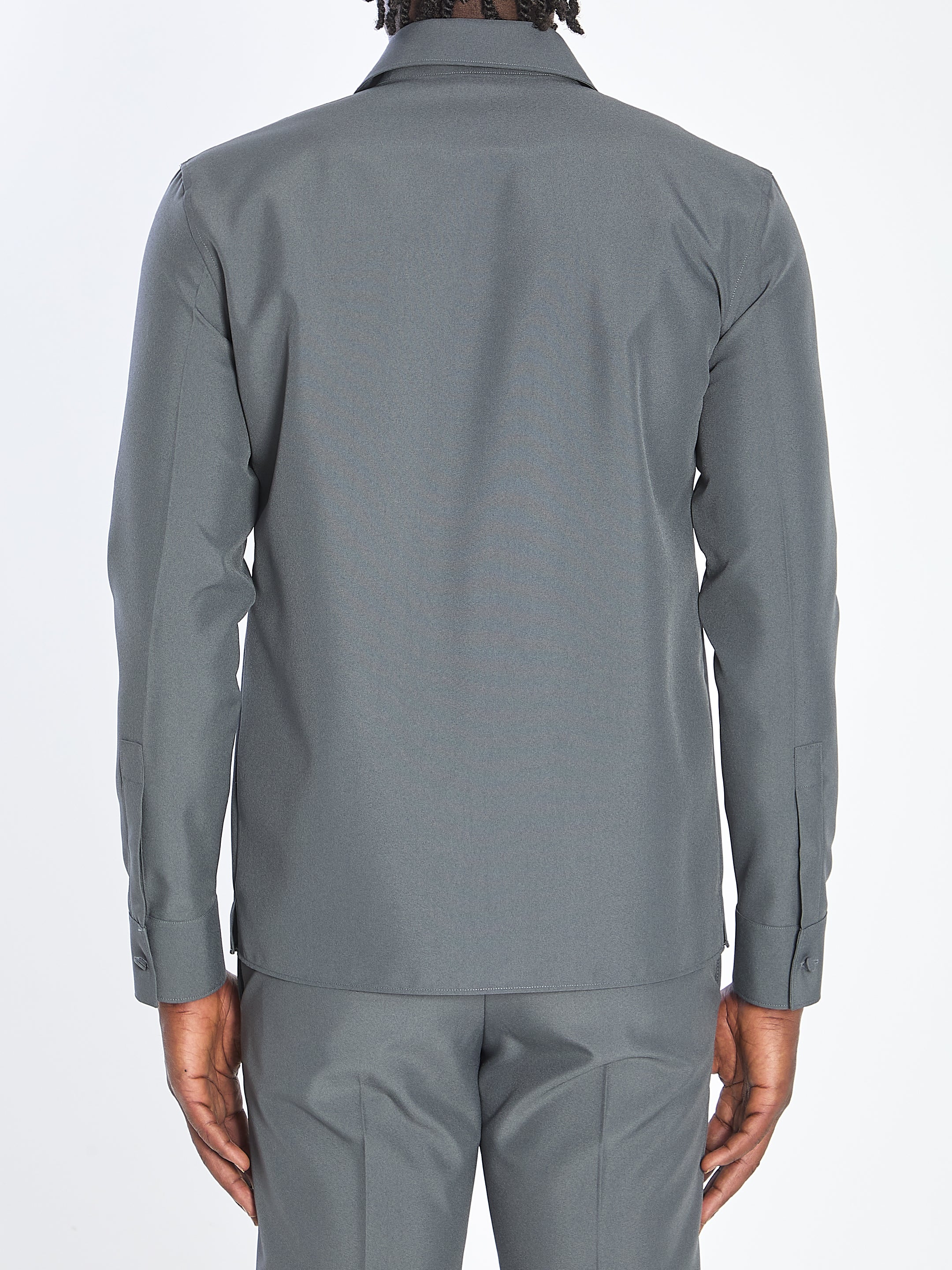 GUCCI Technical Fabric Shirt with Horsebit Detail - Size 48