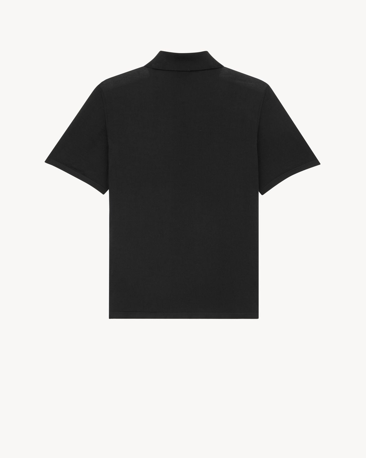 SAINT LAURENT CASSANDRE Embroidered Wool Polo Shirt