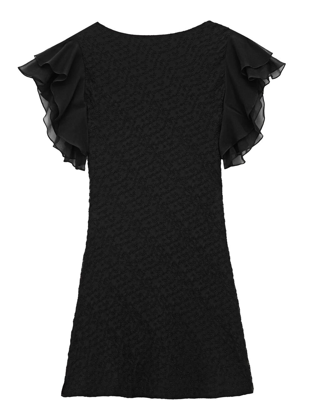 SAINT LAURENT Embroidered Muslin V-Neck Dress