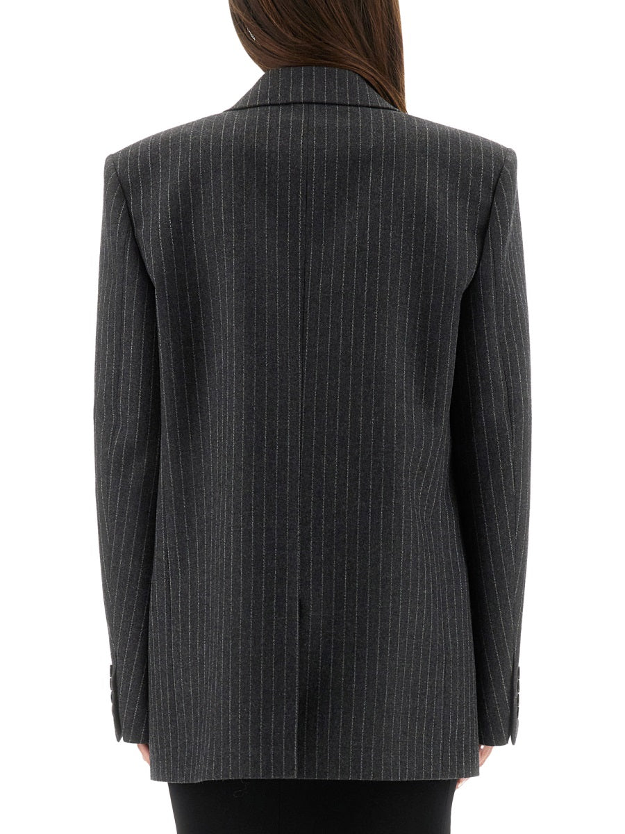 SAINT LAURENT Embroidered Wool Blend Outerwear Vest for Women