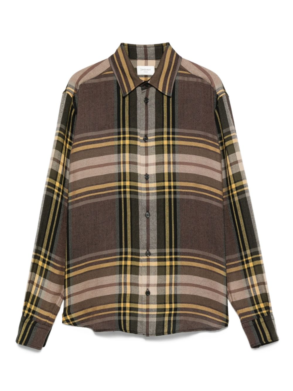 SAINT LAURENT Checkerboard Button-Down Shirt