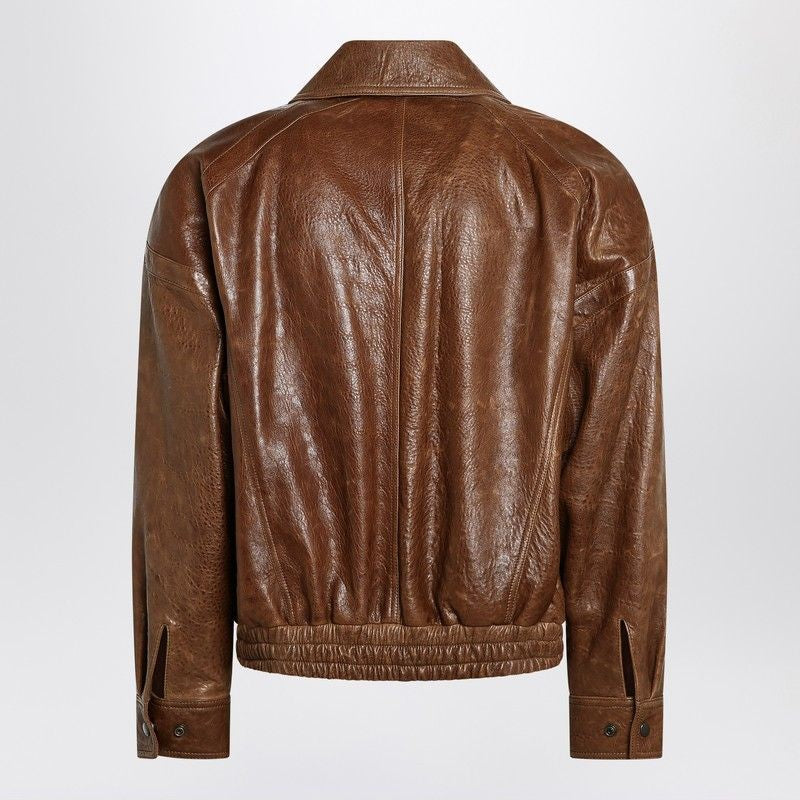 SAINT LAURENT Luxe Leather Blouson Jacket for Men