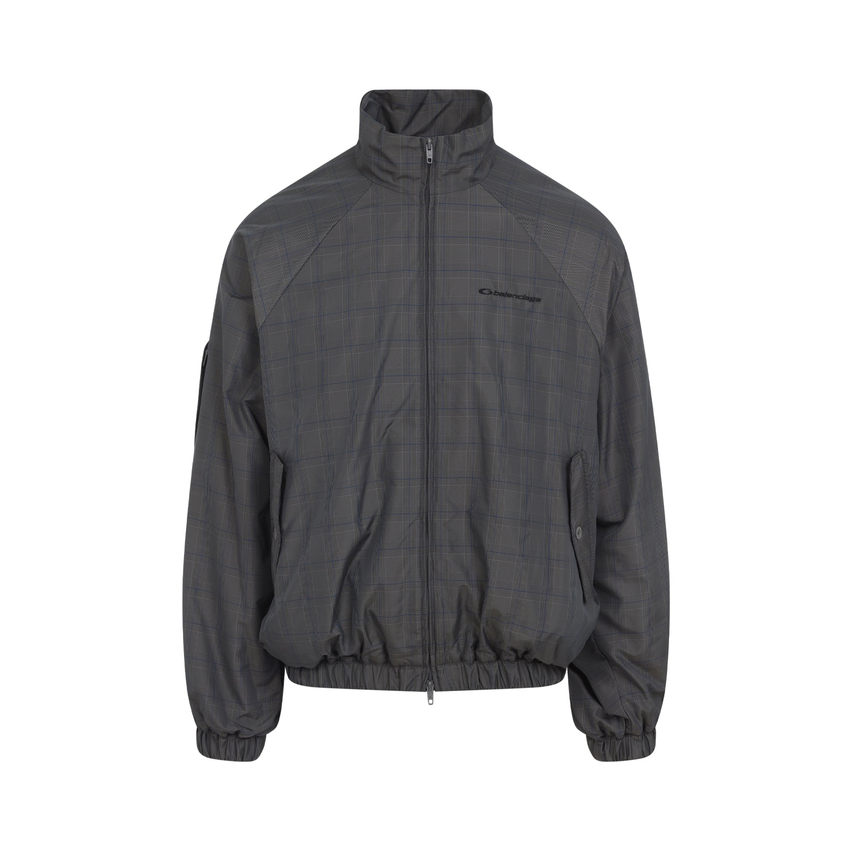 BALENCIAGA Plaid Zip-Up Jacket for Men