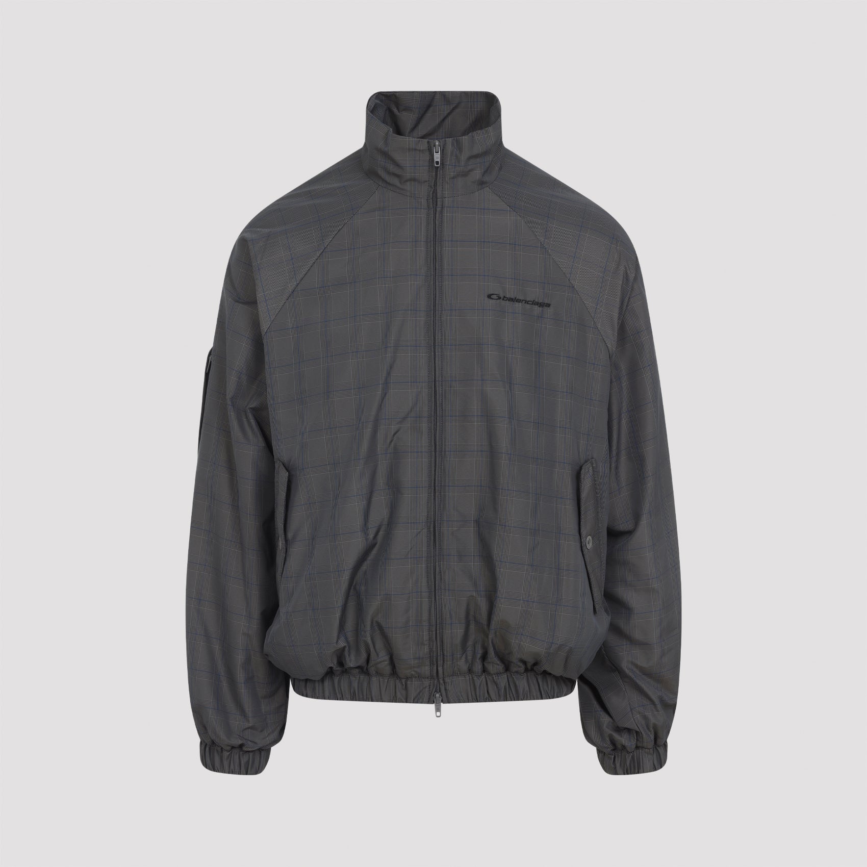 BALENCIAGA Plaid Zip-Up Jacket for Men