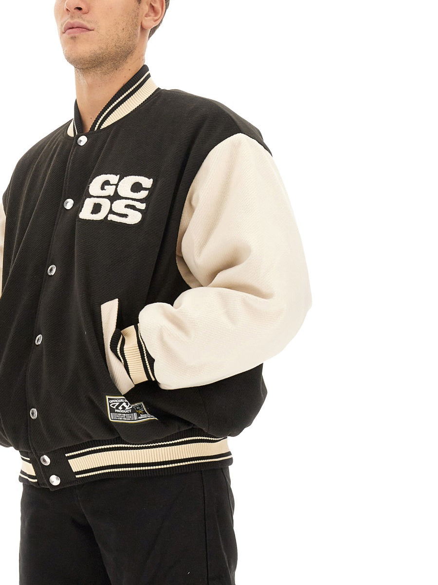 GCDS WIRDO VARSITY BOMBER JACKET - Size L