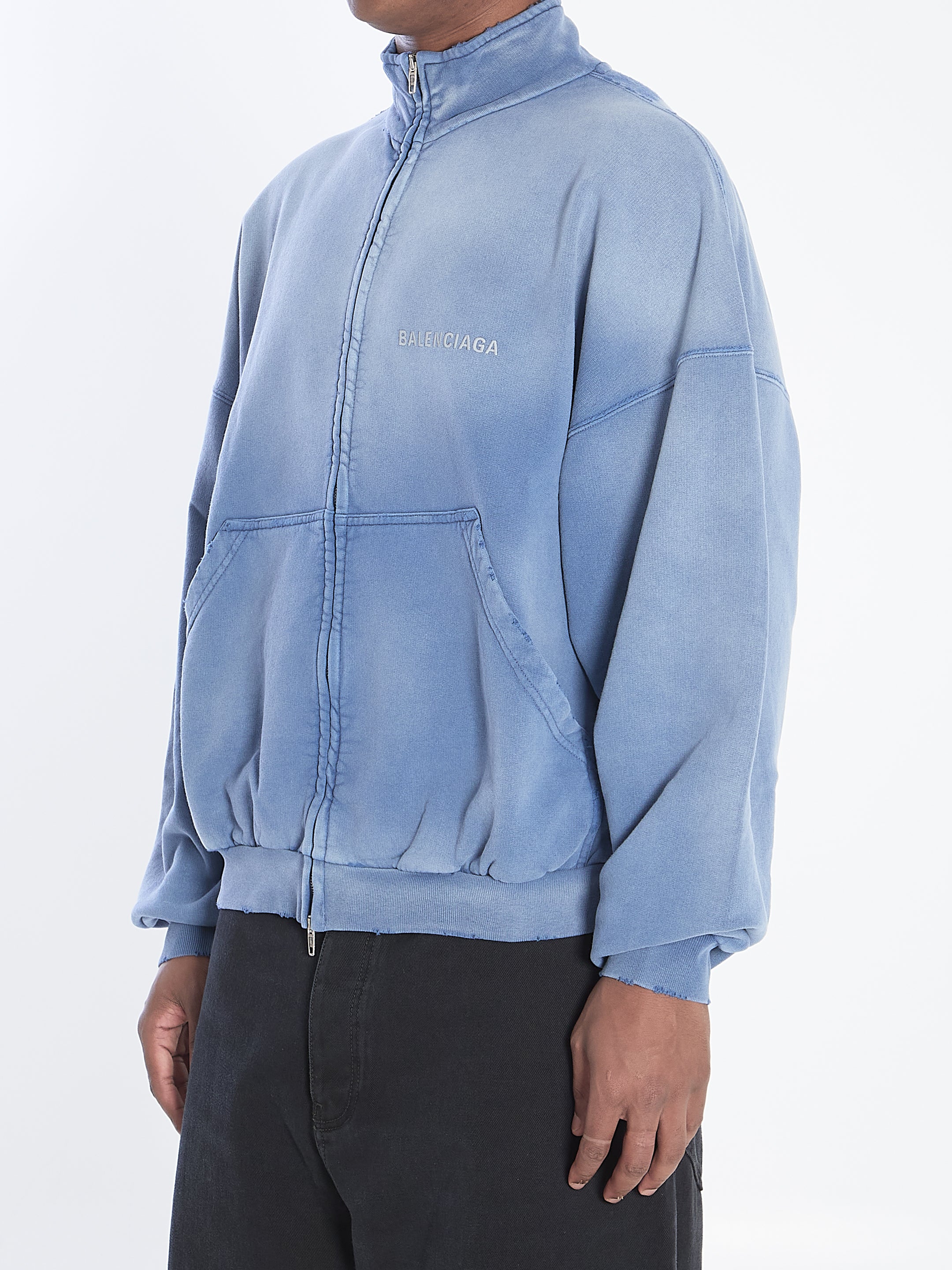 BALENCIAGA Cotton Zip-Up Sweatshirt