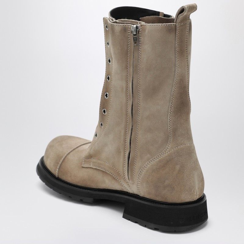 BALENCIAGA Suede Side Zip Boots for Men - FW25 Collection