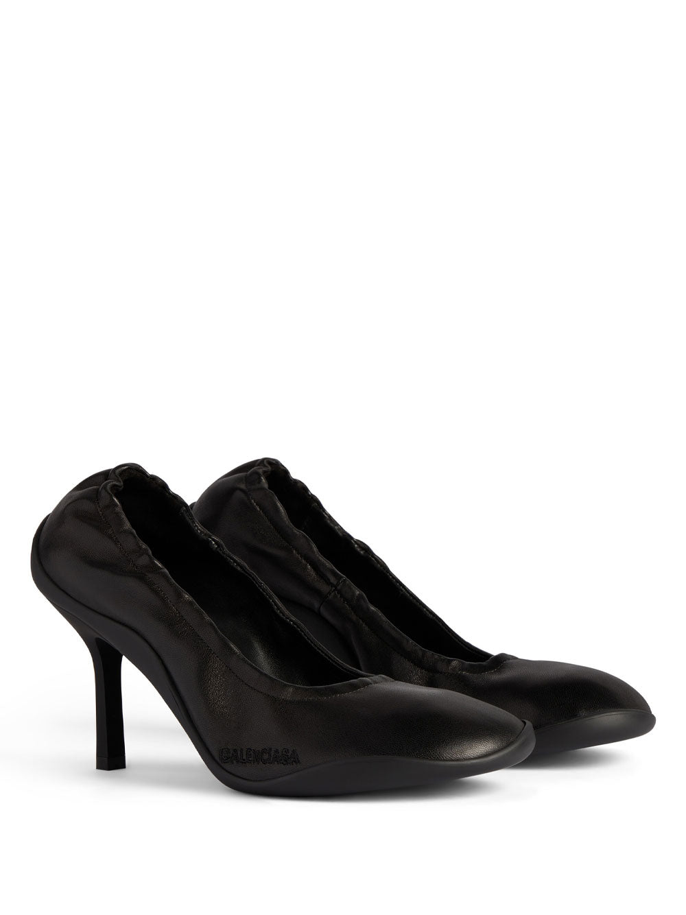 BALENCIAGA Elegant 80mm Shiny Soft Leather Pumps
