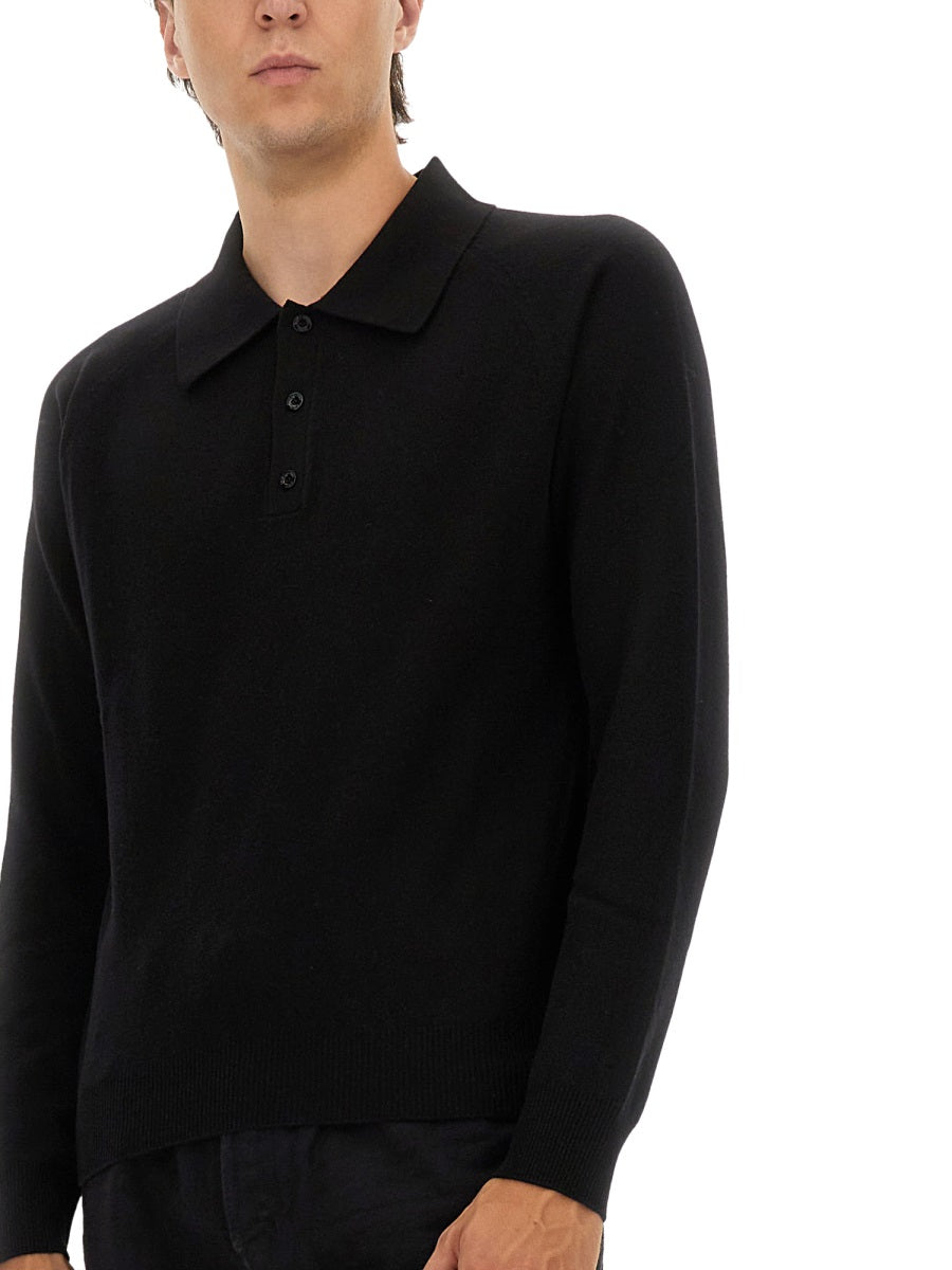 SAINT LAURENT Men's Wool Polo (Size L)