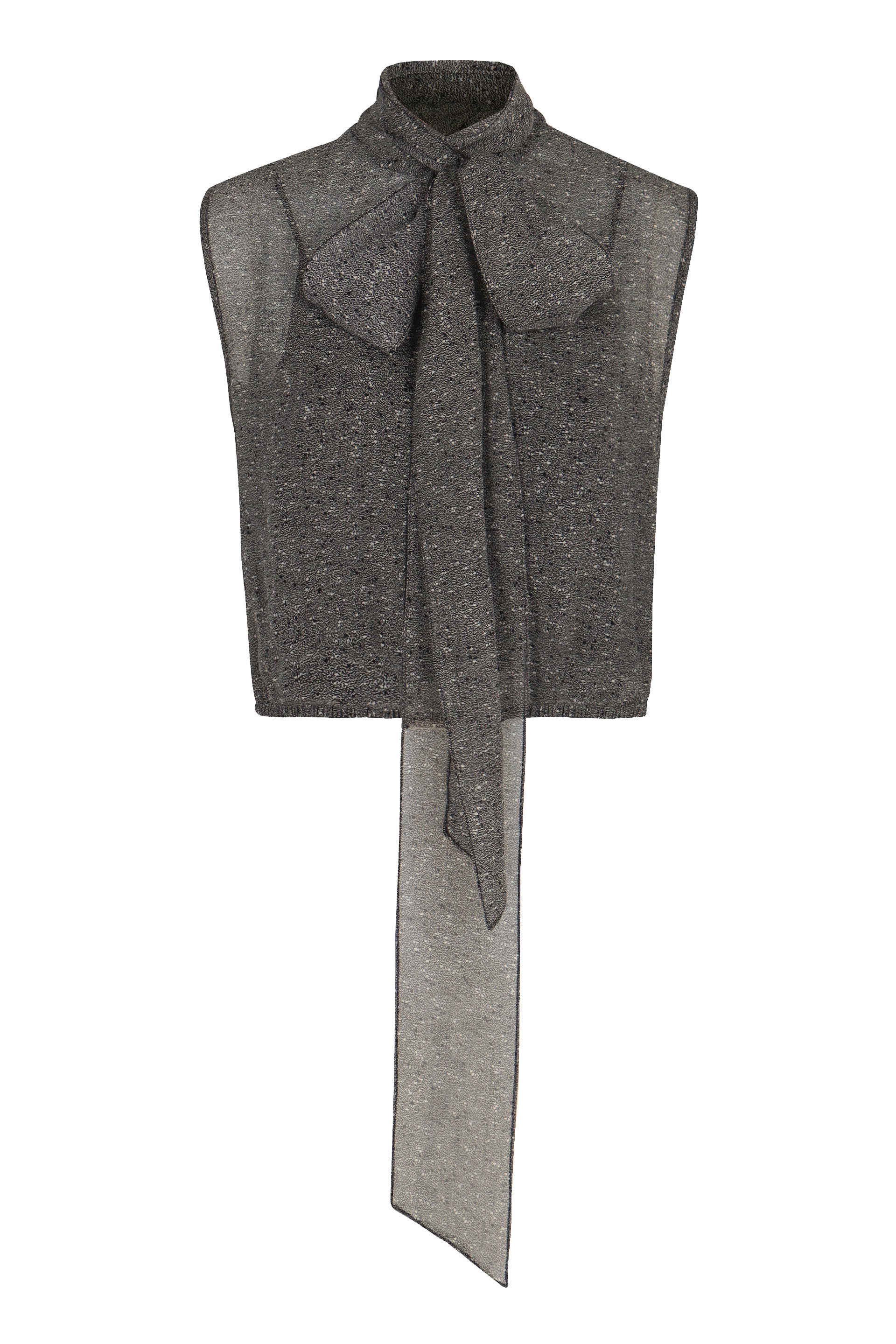 GUCCI Mini Bow Georgette Silk Top