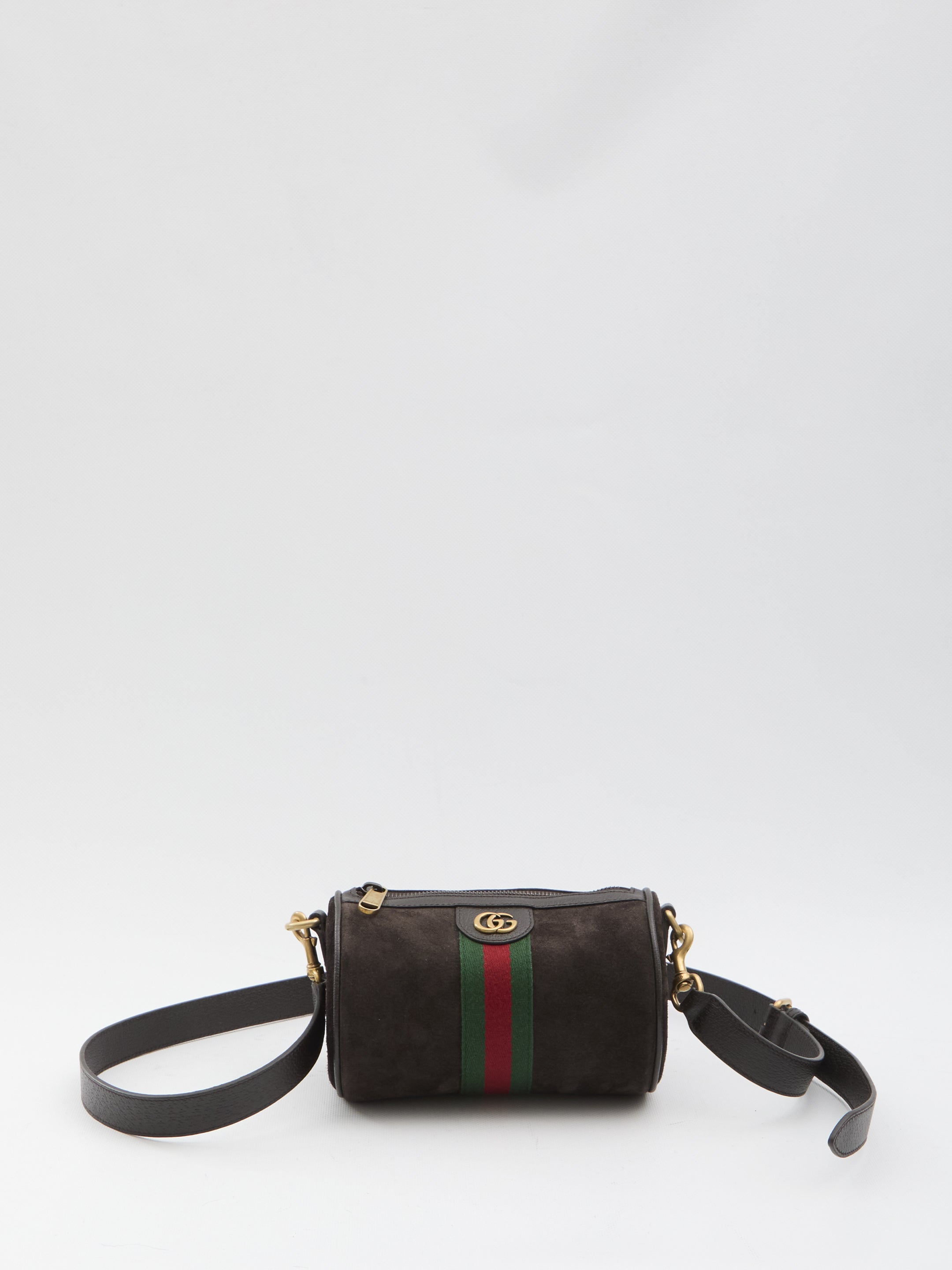 GUCCI Mini Suede Handbag with Web Detail - Ideal for FW25