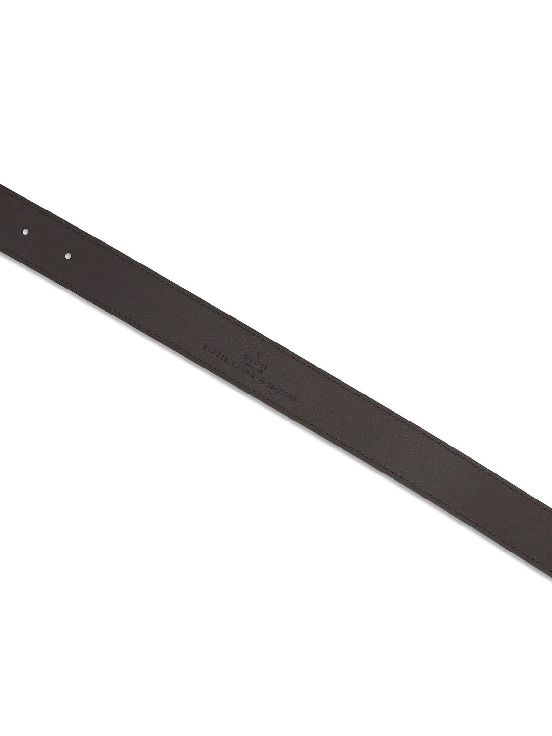GUCCI Suede Leather Belt with Double G Bamboo Buckle - 3 cm Width