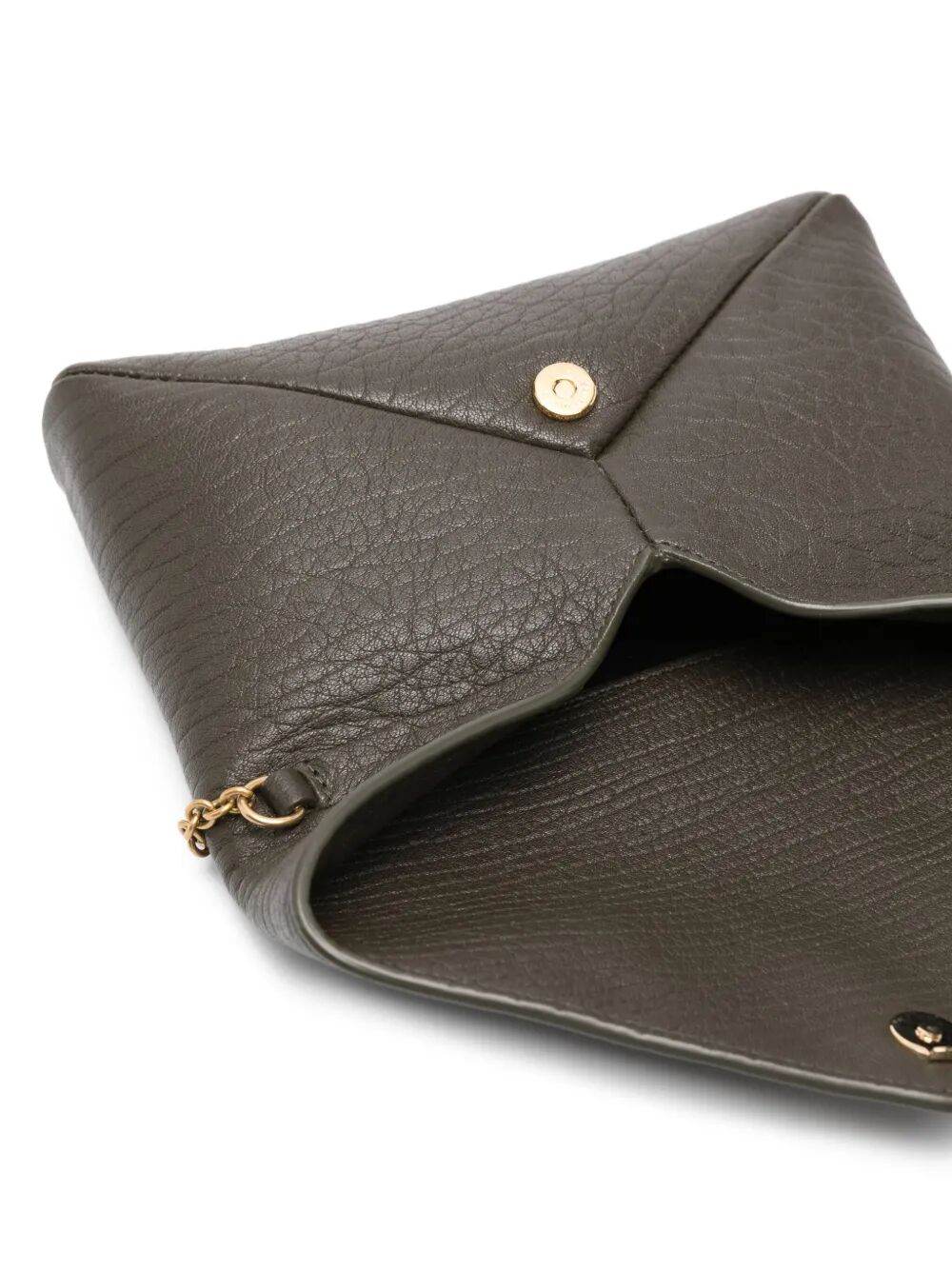 SAINT LAURENT Mini Leather Clutch with Shoulder Strap