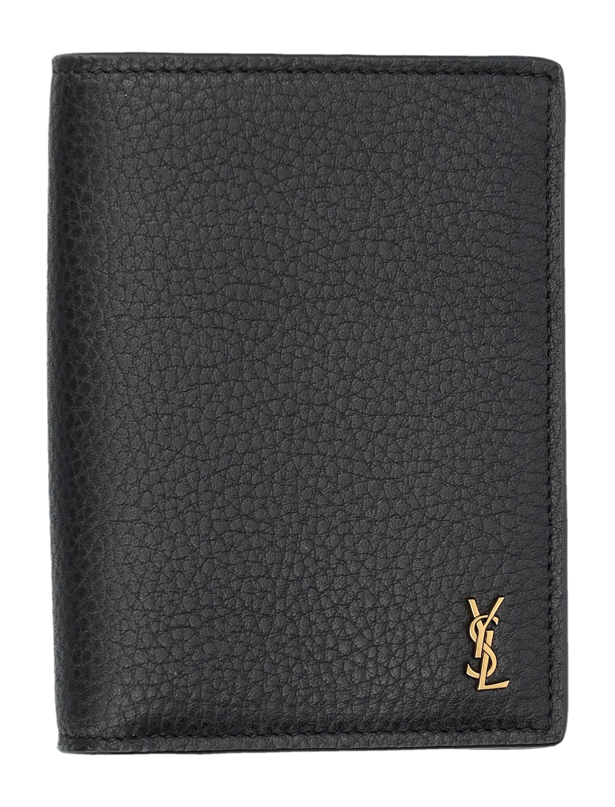 SAINT LAURENT Mini Cassandre Credit Card Wallet
